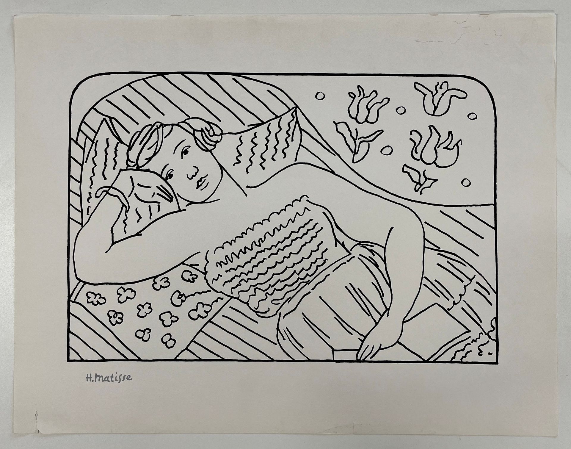 SEVEN VINTAGE LITHOGRAPHS ON PAPER AFTER HENRI MATISSE - Image 5 of 22