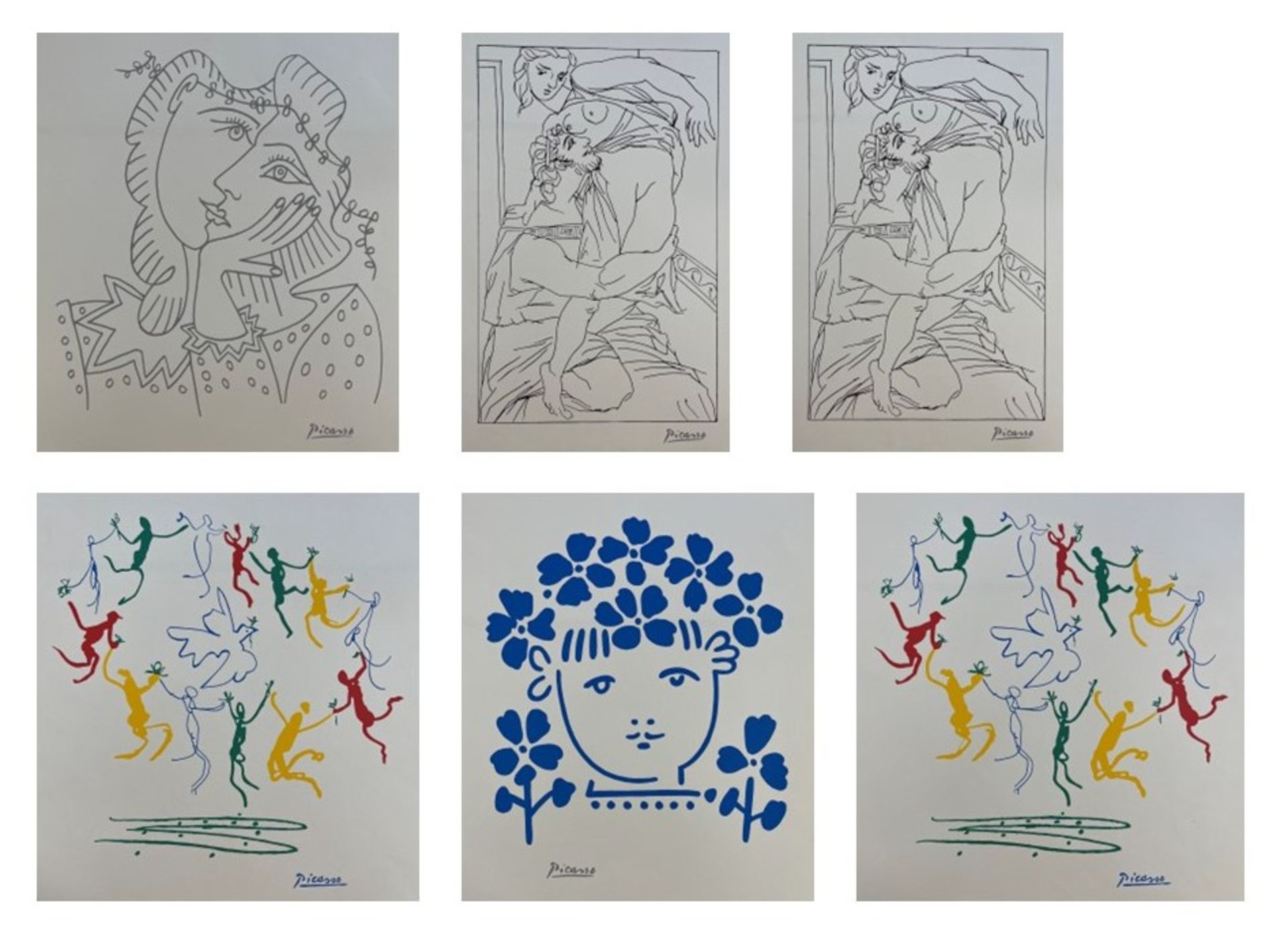 SIX VINTAGE LITHOGRAPHS & SERIGRAPHS AFTER PABLO PICASSO - Image 2 of 19