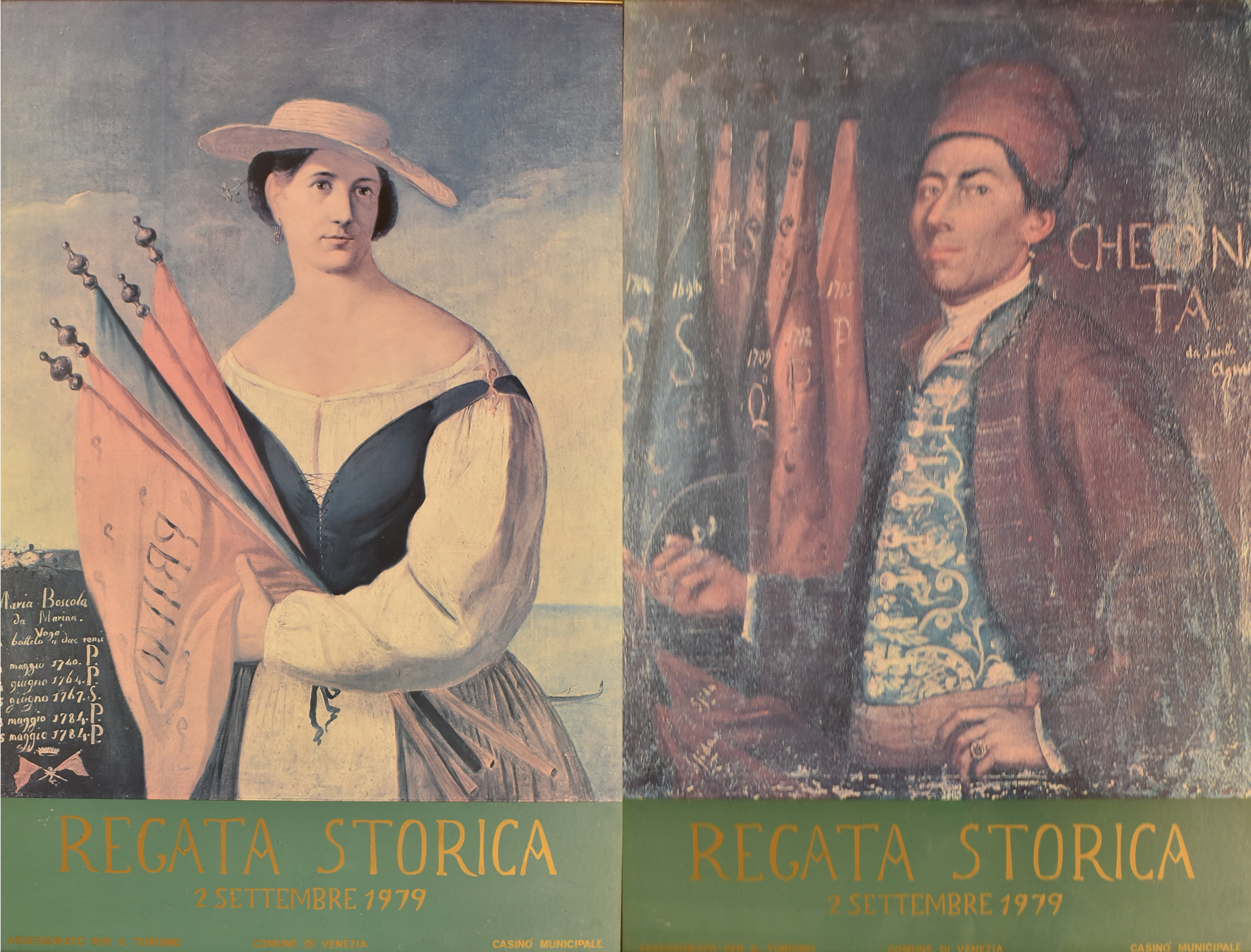 TWO 1979 MANIFESTO POSTERS FOR THE REGATTA STORICA, VENICE