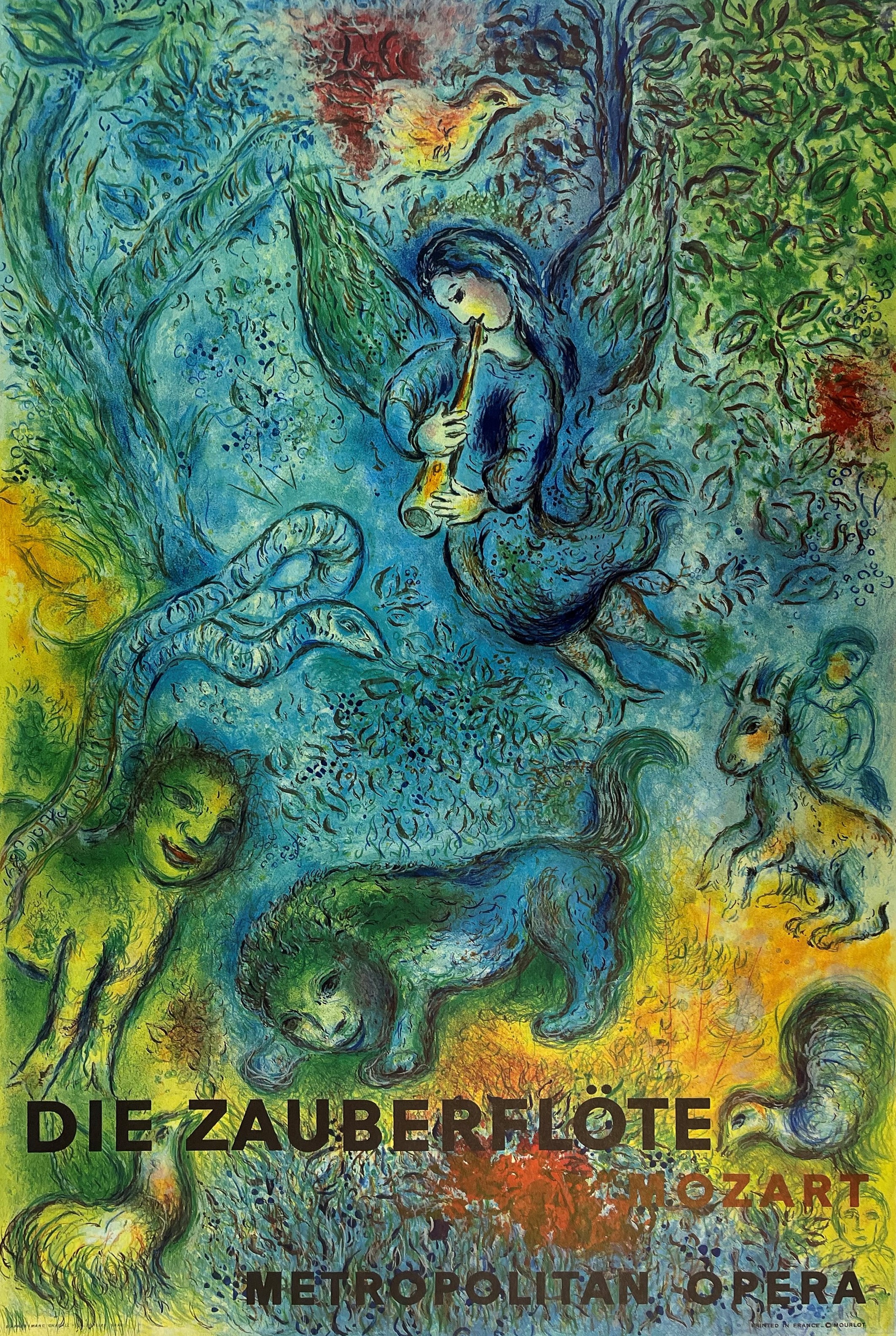 MARC CHAGALL - THE MAGIC FLUTE - LITHOGRAPH PRINT - Image 2 of 4