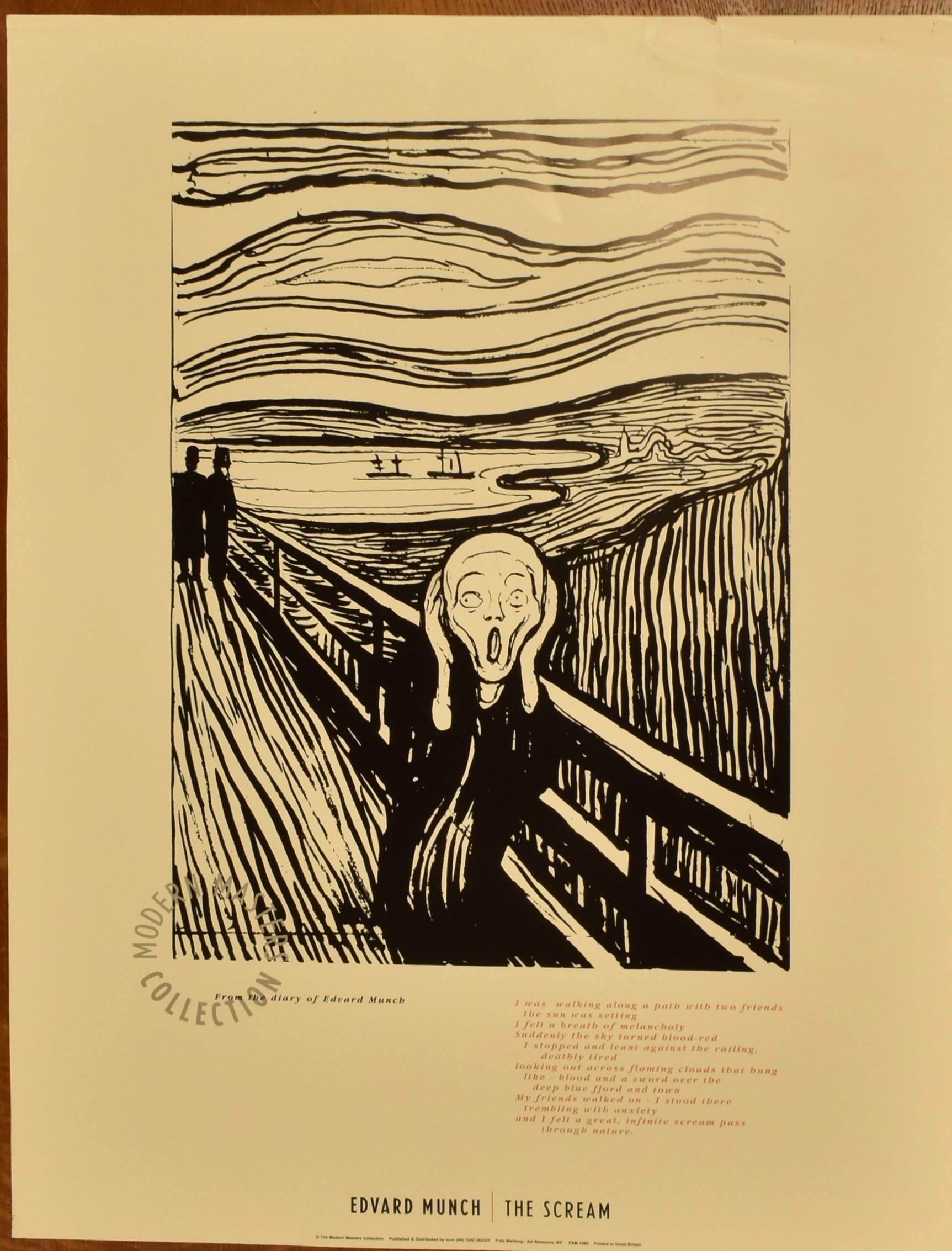 EDVARD MUNCH -THE SCREAM - ICON PUBLISHED POSTER