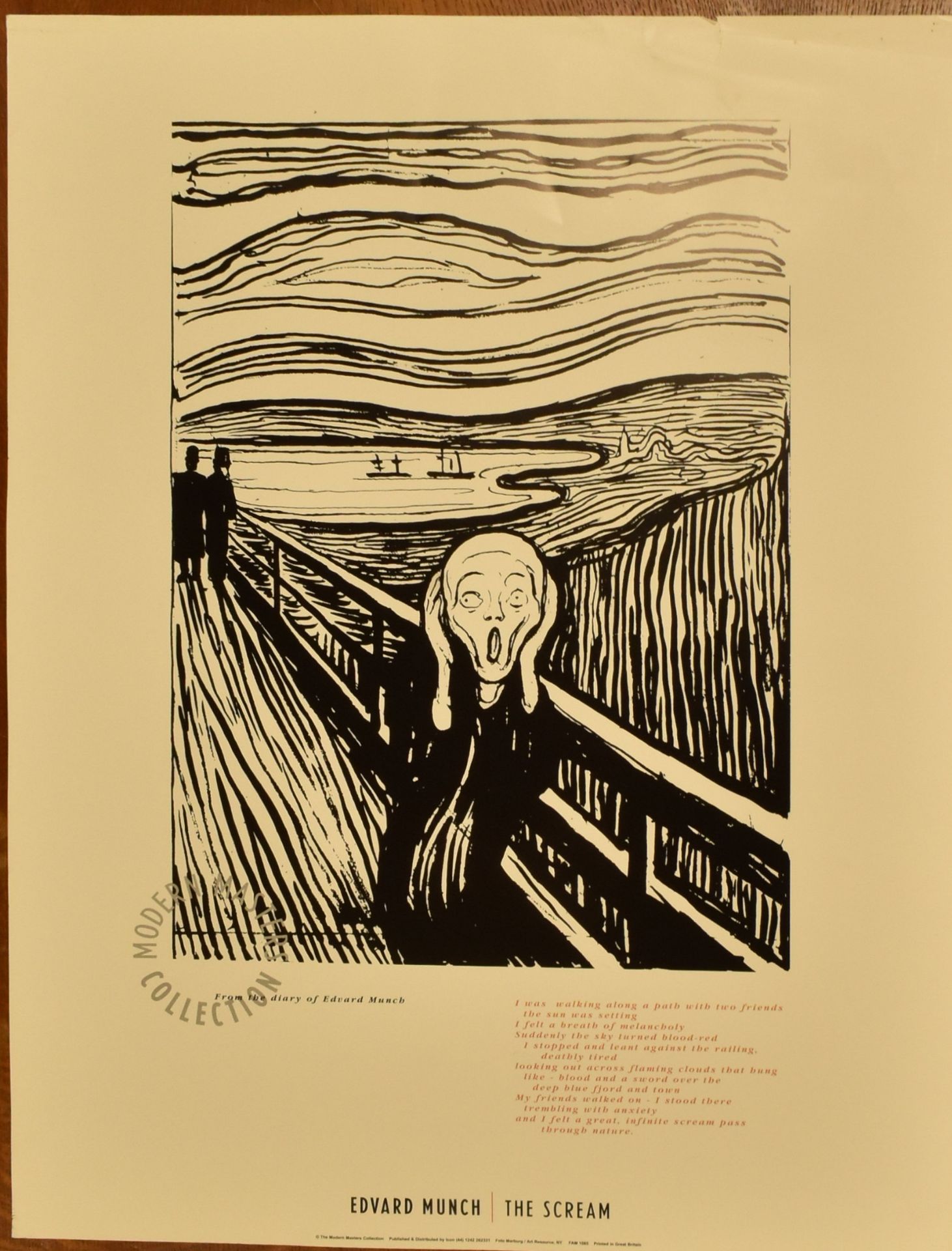 EDVARD MUNCH -THE SCREAM - ICON PUBLISHED POSTER