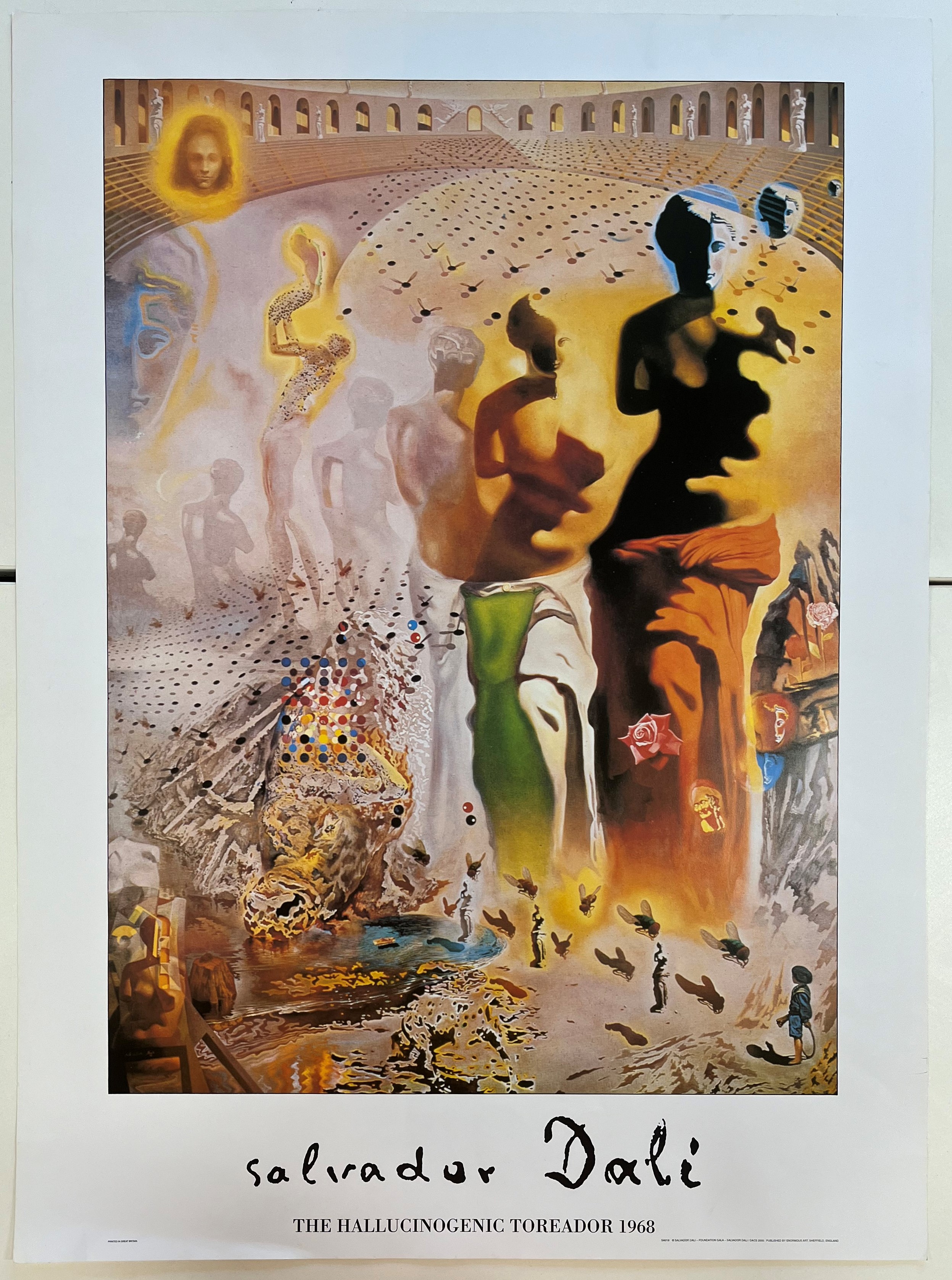 FIVE VINTAGE SALVADOR DALI GALLERY POSTERS