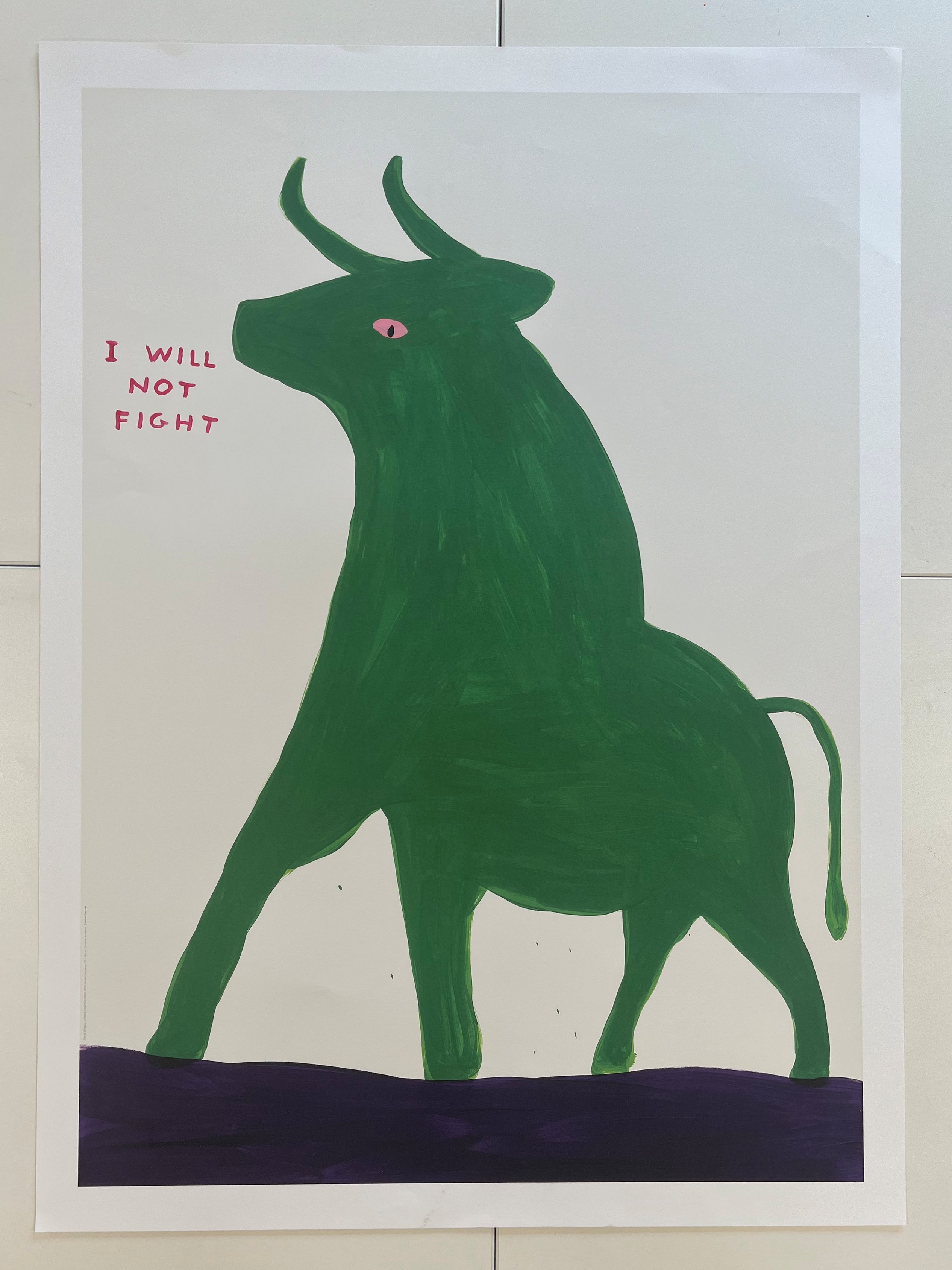 DAVID SHRIGLEY - I WILL NOT FIGHT POSTER - Image 2 of 5