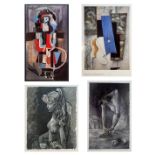 PABLO PICASSO - WOMAN IRONING & OTHER FOUR POSTERS (4)