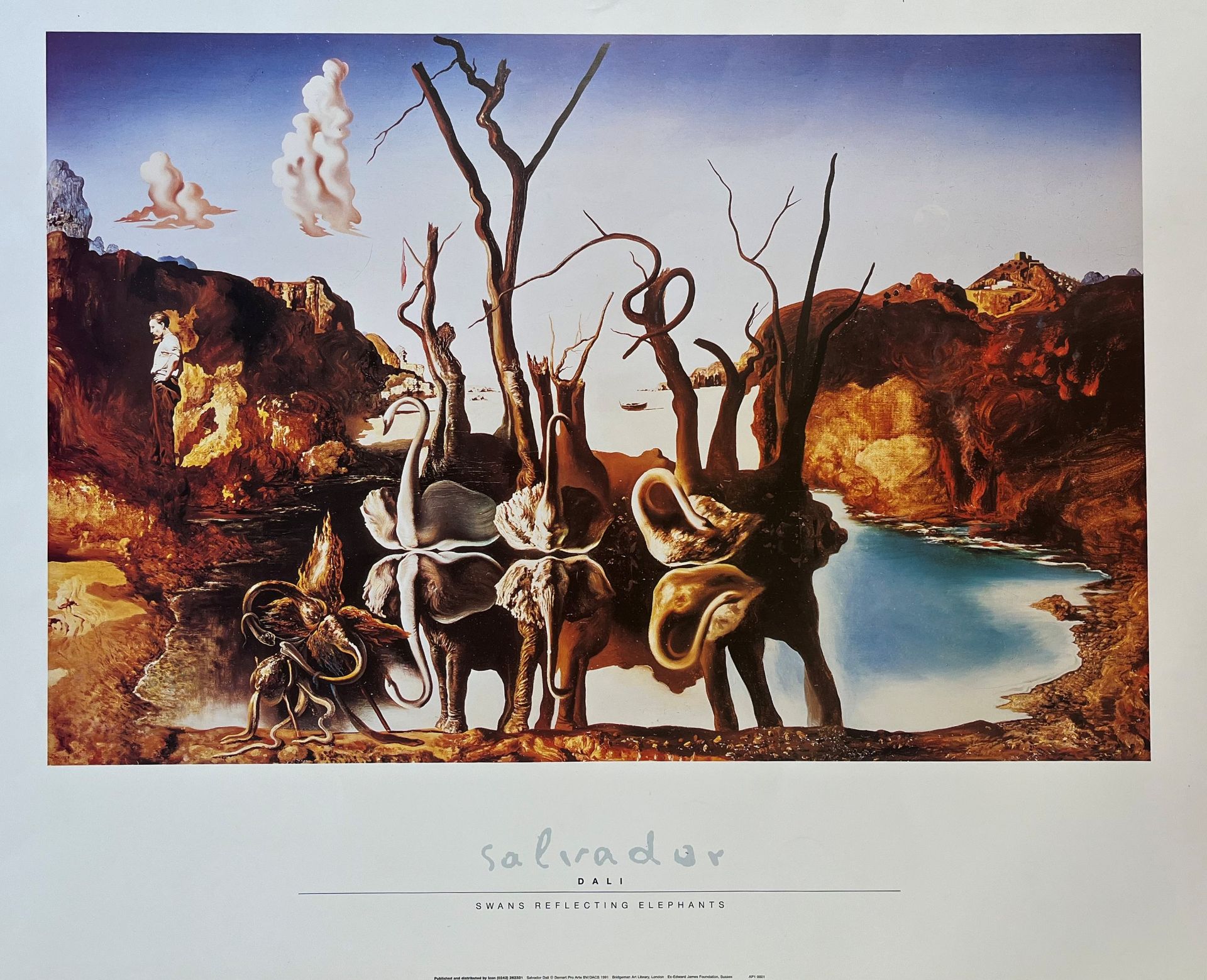 FIVE VINTAGE SALVADOR DALI GALLERY POSTERS - Image 12 of 17