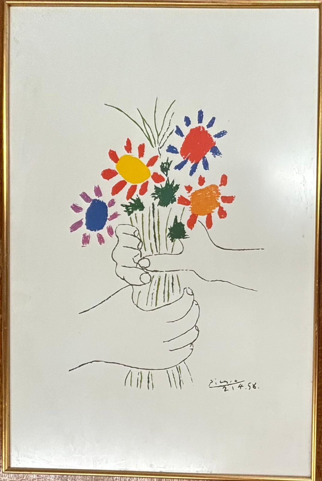 PABLO PICASSO (1881-1973) - BOUQUET OF PEACE - PRINT ON PAPER - Image 2 of 5