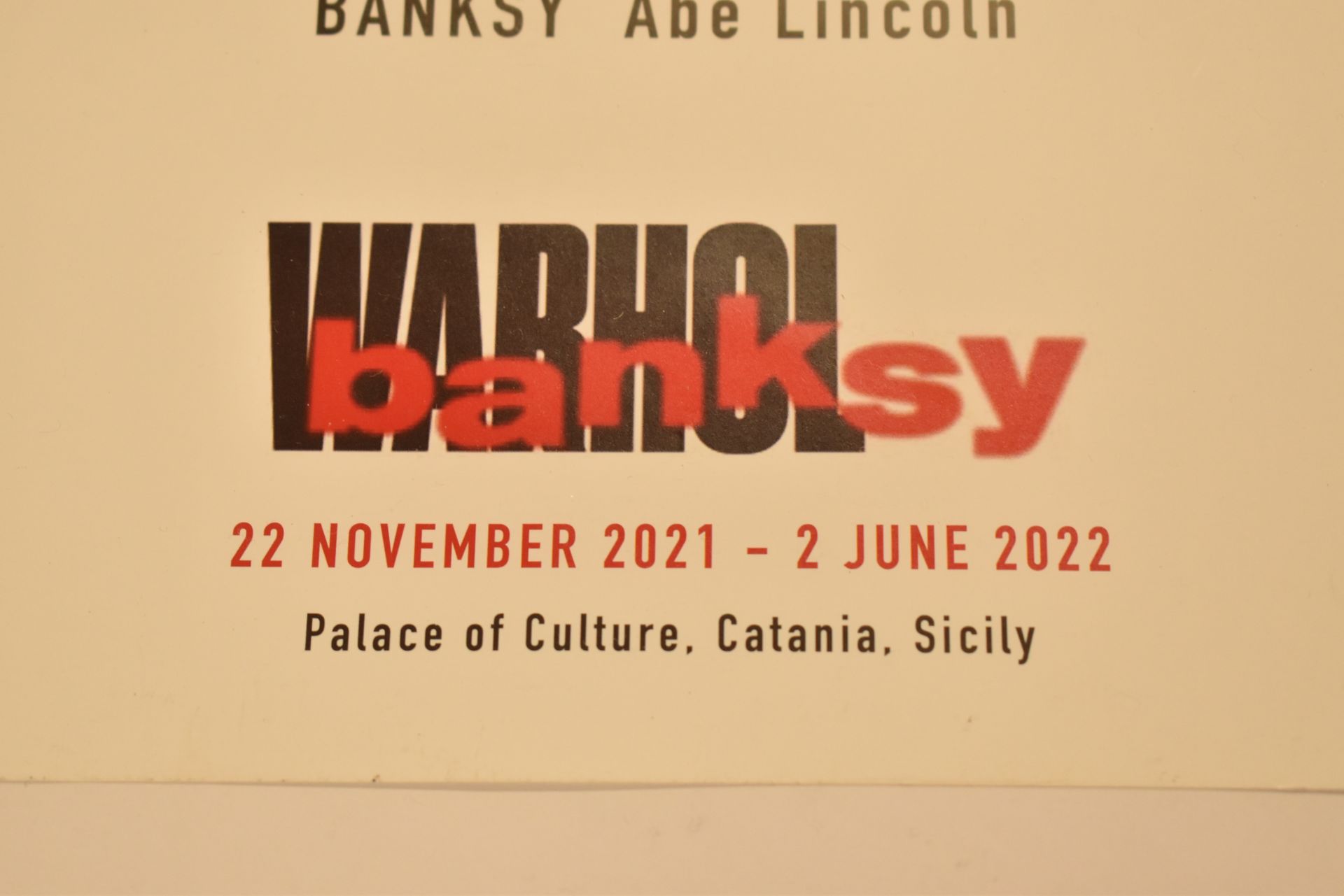 BANKSY - PROMO POSTER FOR WARHOL / BANKSY EXHIBITION, SICILY - Image 4 of 5