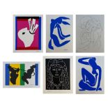 SIX VINTAGE LITHOGRAPHS ON PAPER AFTER HENRI MATISSE