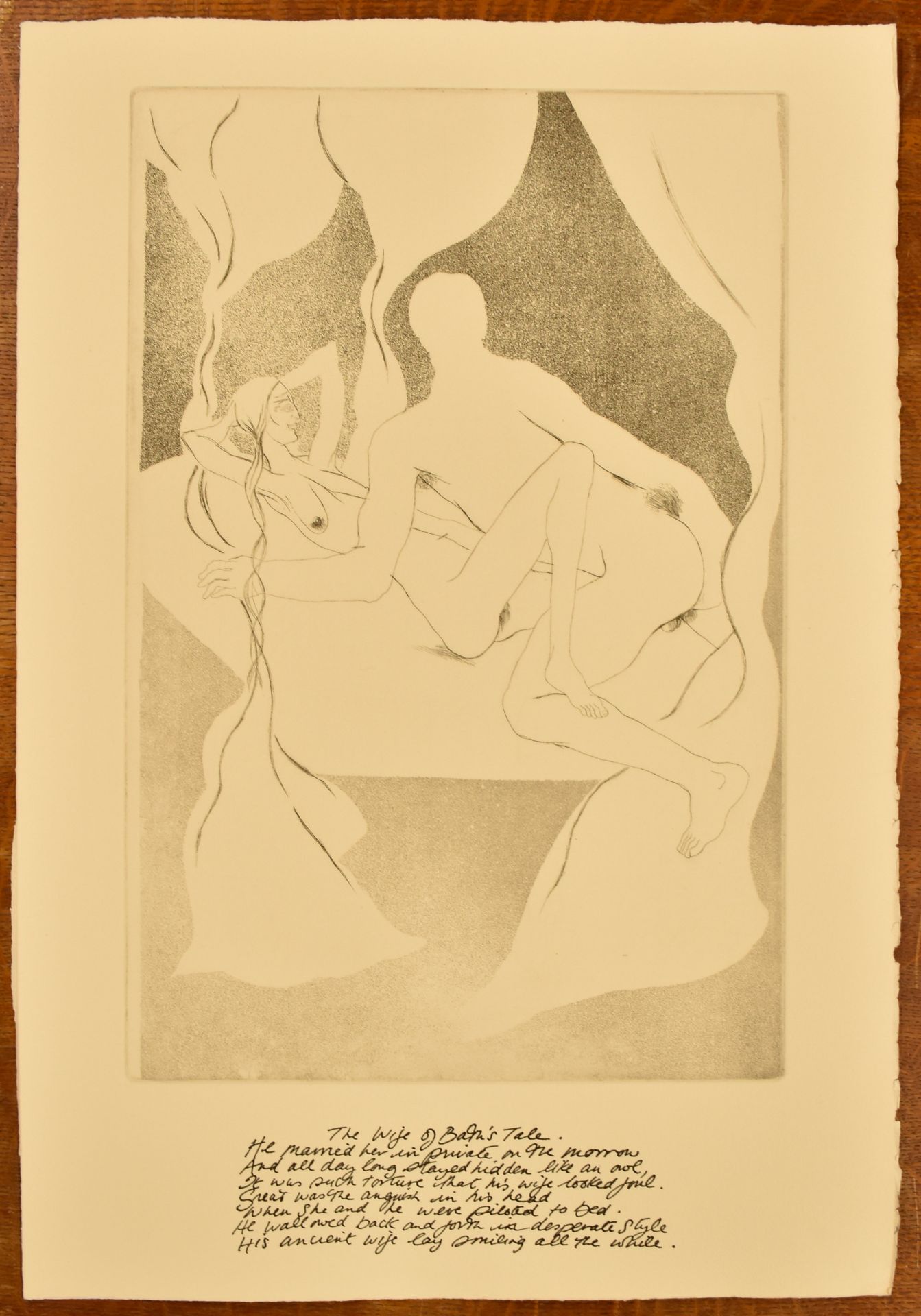 ELIZABETH FRINK - THE WIFE OF BATH'S TALE, 1972 ETCHING & AQUATINT - Image 2 of 4