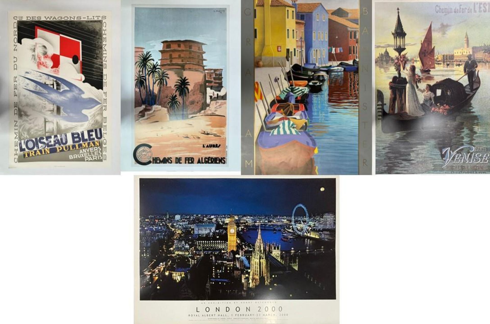 SELECTION OF FIVE TRAVEL RELATED POSTERS