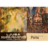 TWO VINTAGE FRENCH EXHIBITION FULL COLOUR POSTERS