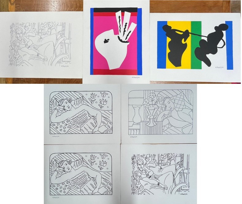 SEVEN VINTAGE LITHOGRAPHS ON PAPER AFTER HENRI MATISSE - Image 5 of 24