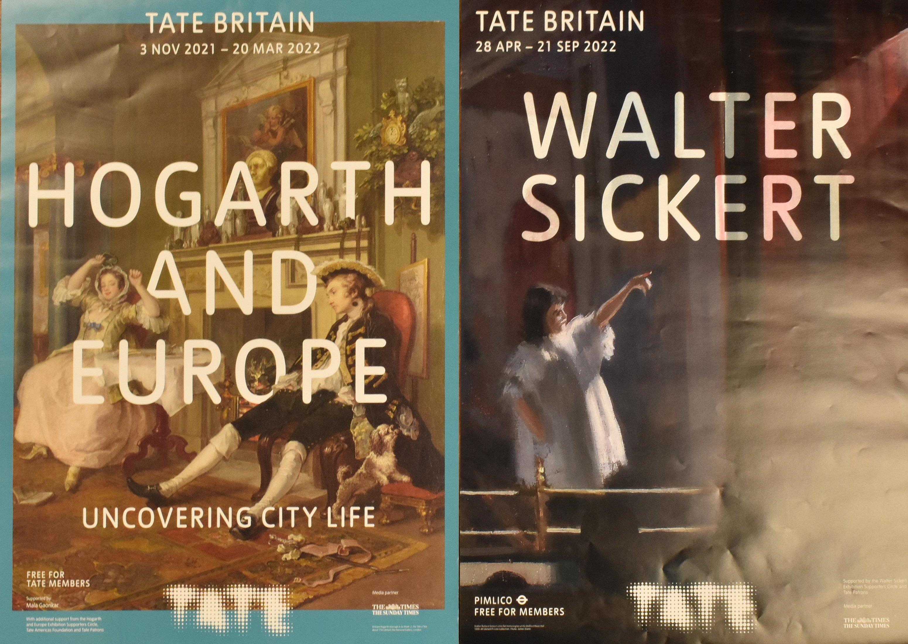 TWO 2022 CONTEMPORARY TATE BRITAIN EXHIBITION POSTERS