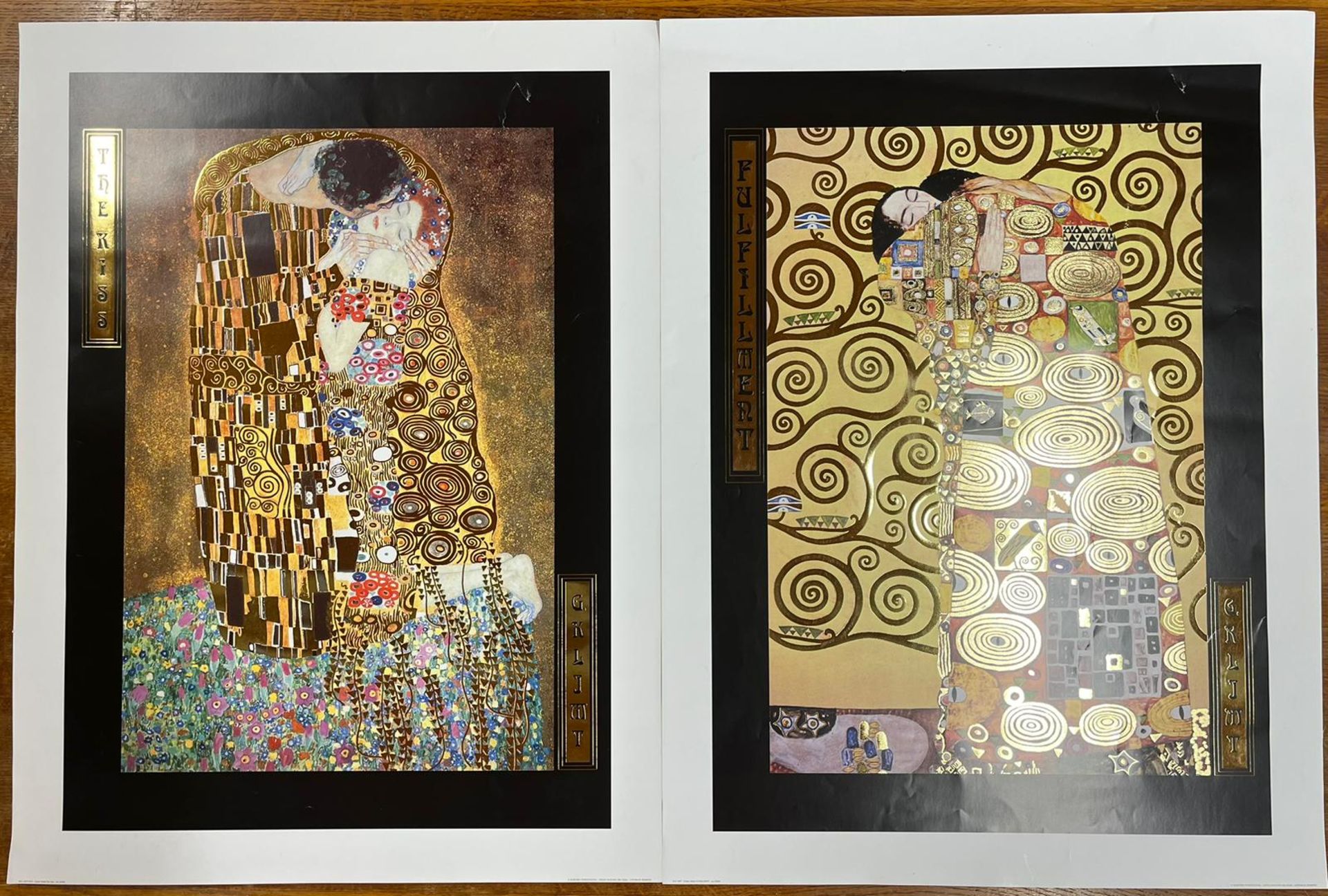 GUSTAV KLIMT - FULFILLMENT AND THE KISS POSTERS - Image 2 of 8