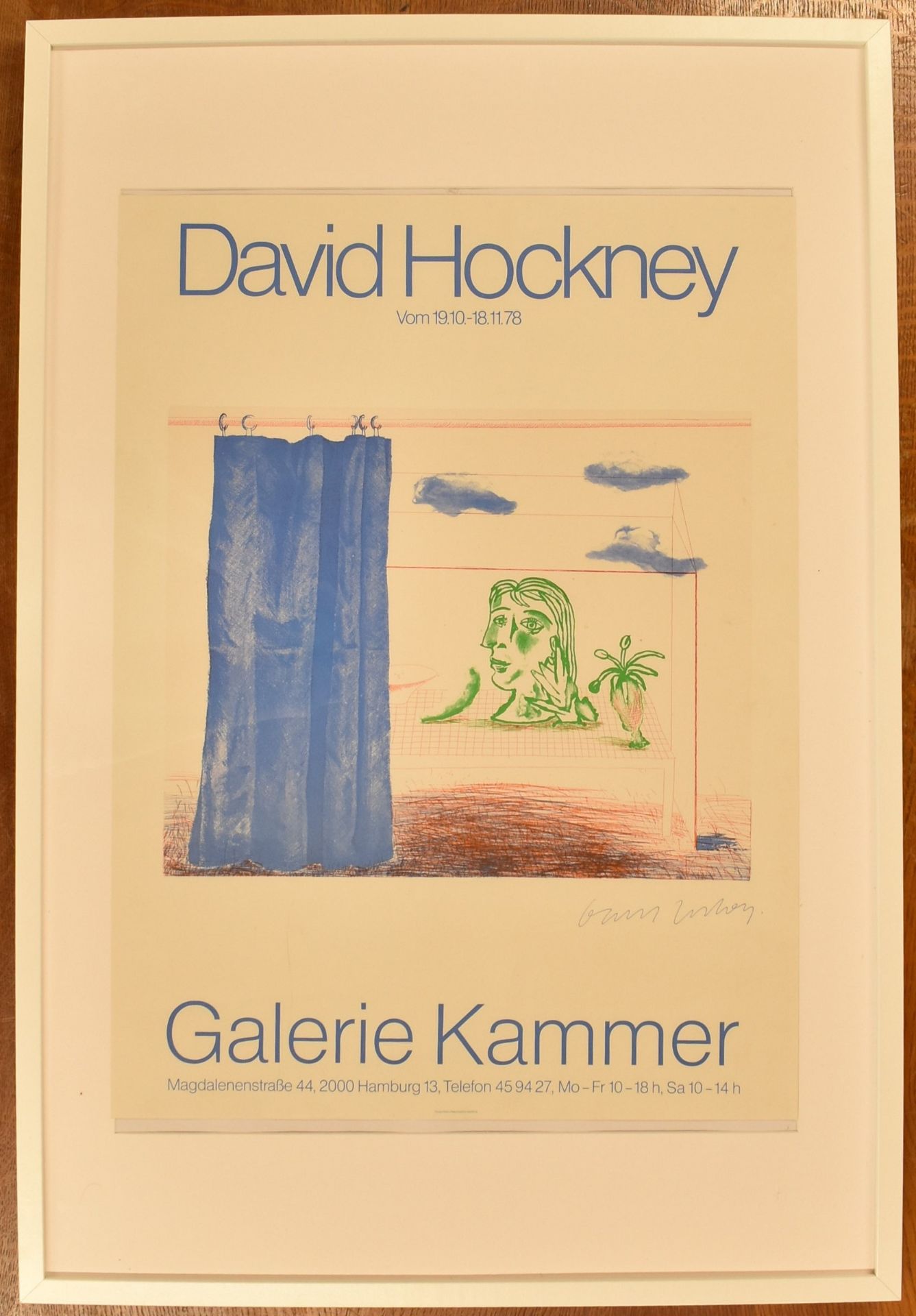 DAVID HOCKNEY - SIGNED GALERIE KAMMER EXHIBITION POSTER - Bild 2 aus 5