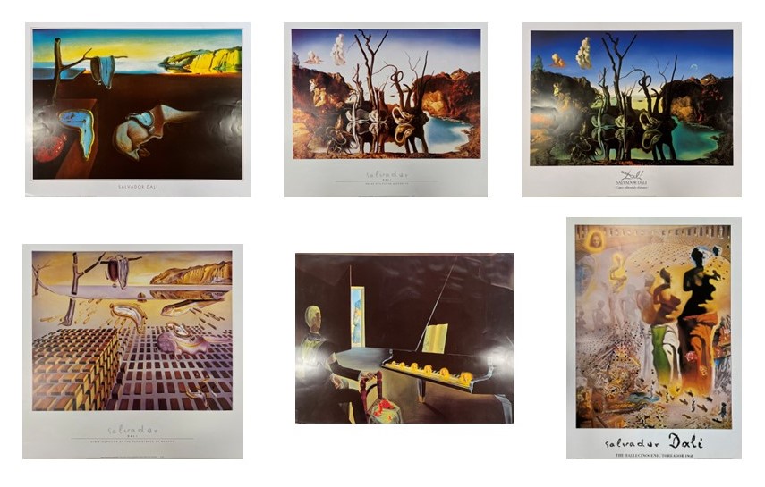 SIX VINTAGE SALVADOR DALI GALLERY POSTERS - Image 3 of 20