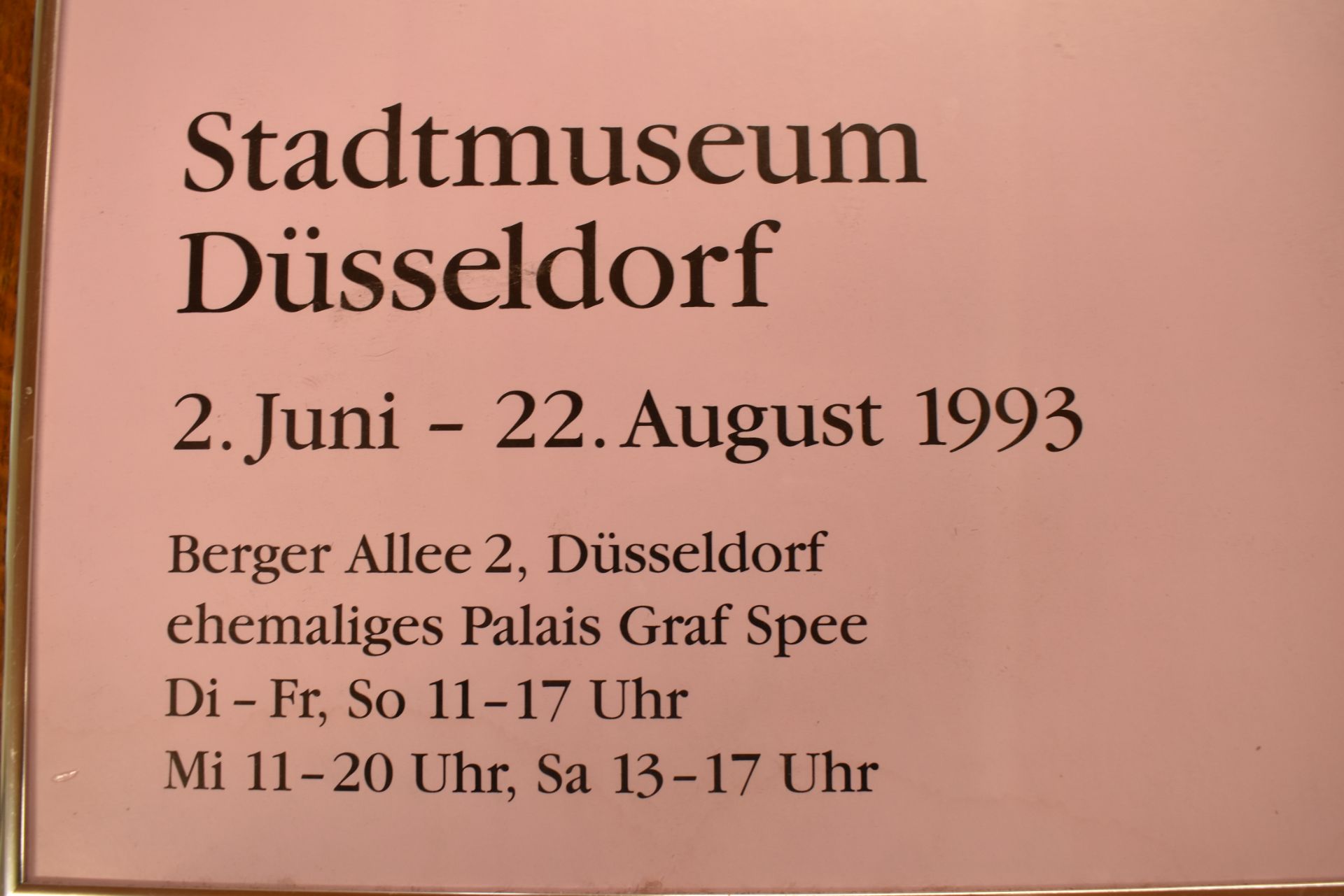 MAX STERN - 1993 STADTMUSEUM DUSSELDORF EXHIBITION POSTER - Image 3 of 4