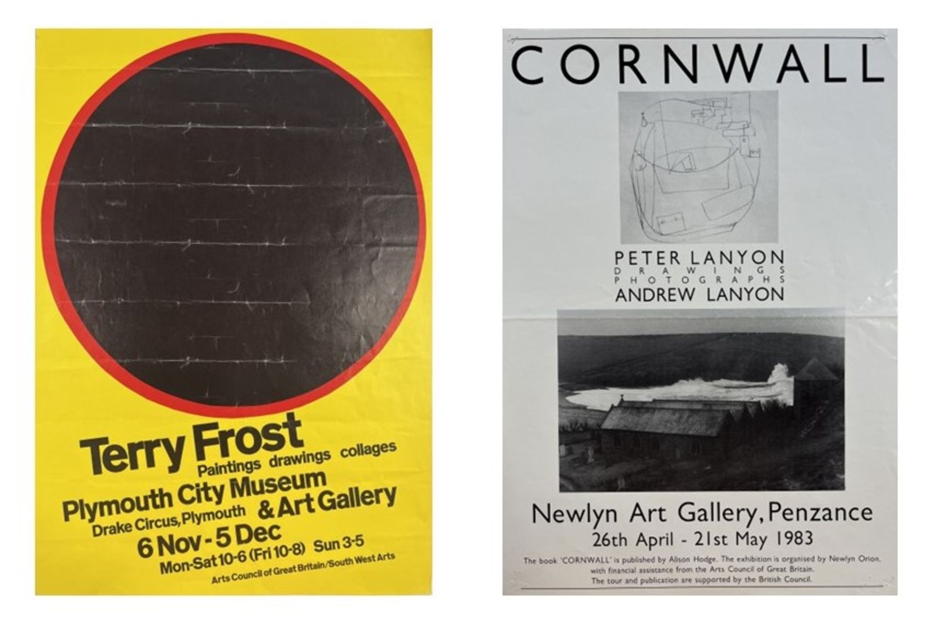 TERRY FROST & PETER LANYON - TWO VINTAGE EXHIBITION POSTERS