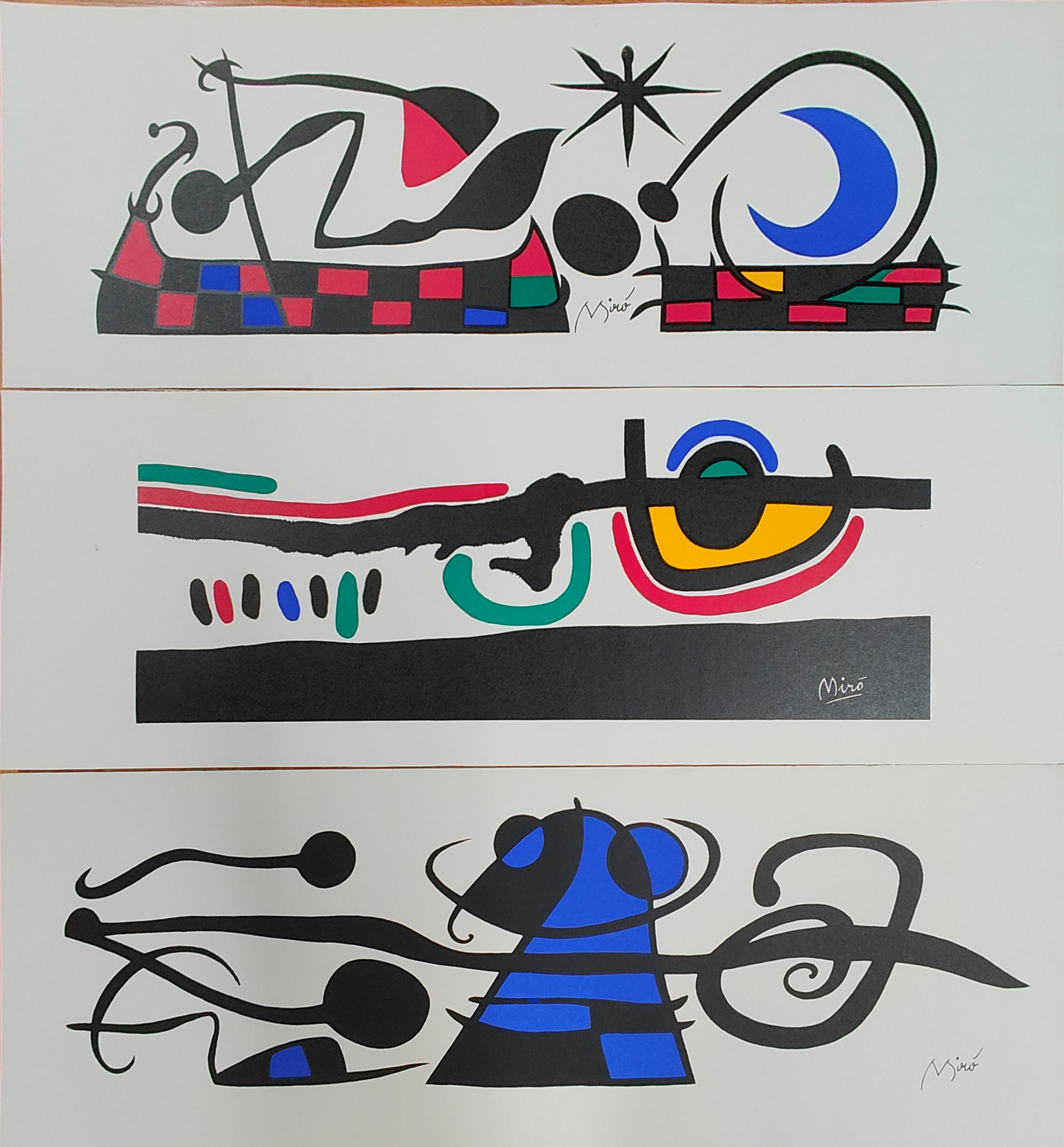 SIX LITHOGRAPHS ON PAPER AFTER JOAN MIRO COMPOSITIONS - Image 2 of 9