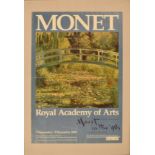 CLAUDE MONET - 1990 ROYAL ACADEMY OF ARTS EXHIBITION POSTER