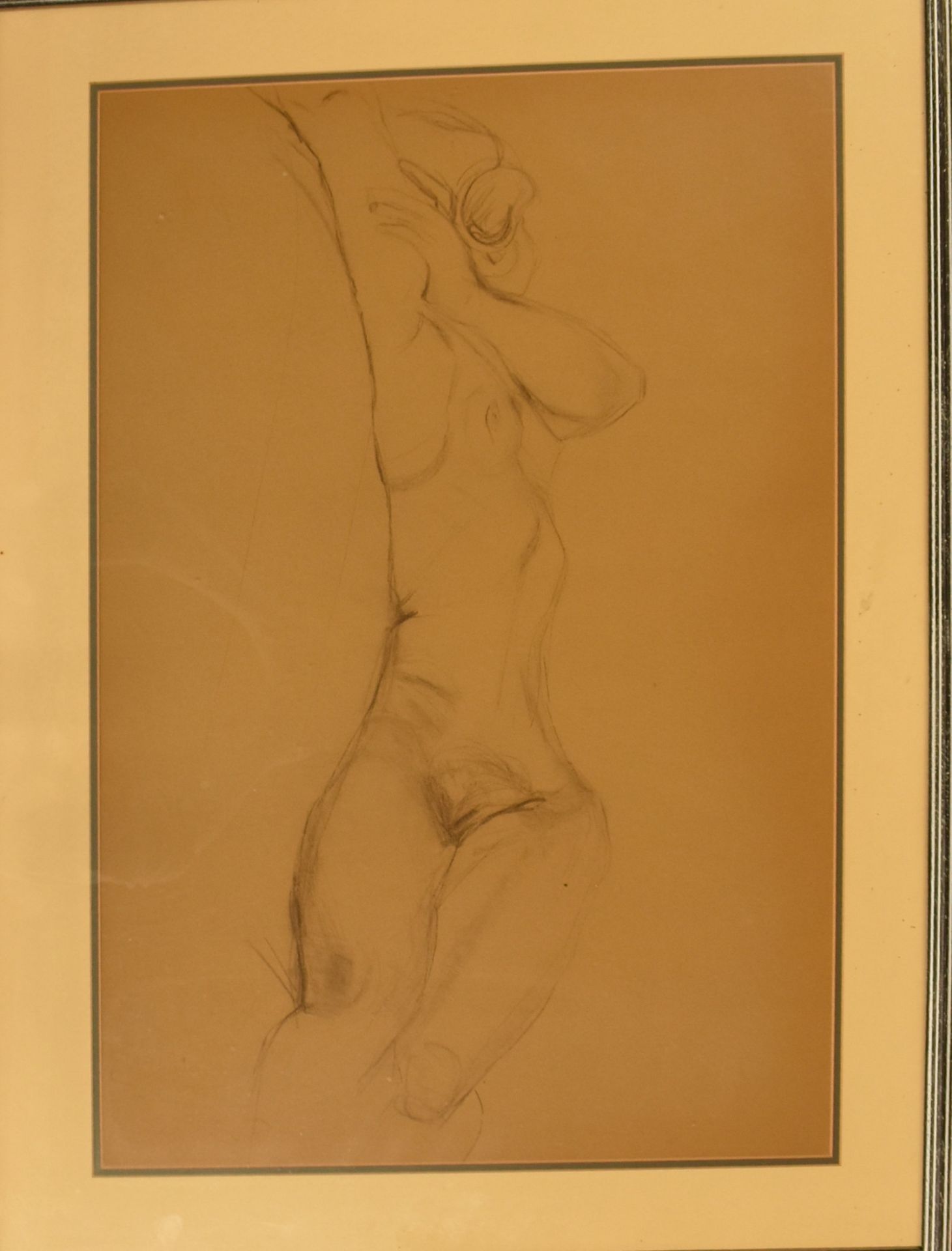 THREE 20TH CENTURY CHARCOAL ON PAPER NUDE LIFE DRAWINGS - Image 7 of 9