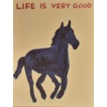 DAVID SHRIGLEY - ' LIFE IS VERY GOOD ' LITHOGRAPH ON PAPER