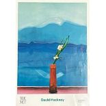 DAVID HOCKNEY - MOUNT FUJI & FLOWERS OFFSET LITHOGRAPH