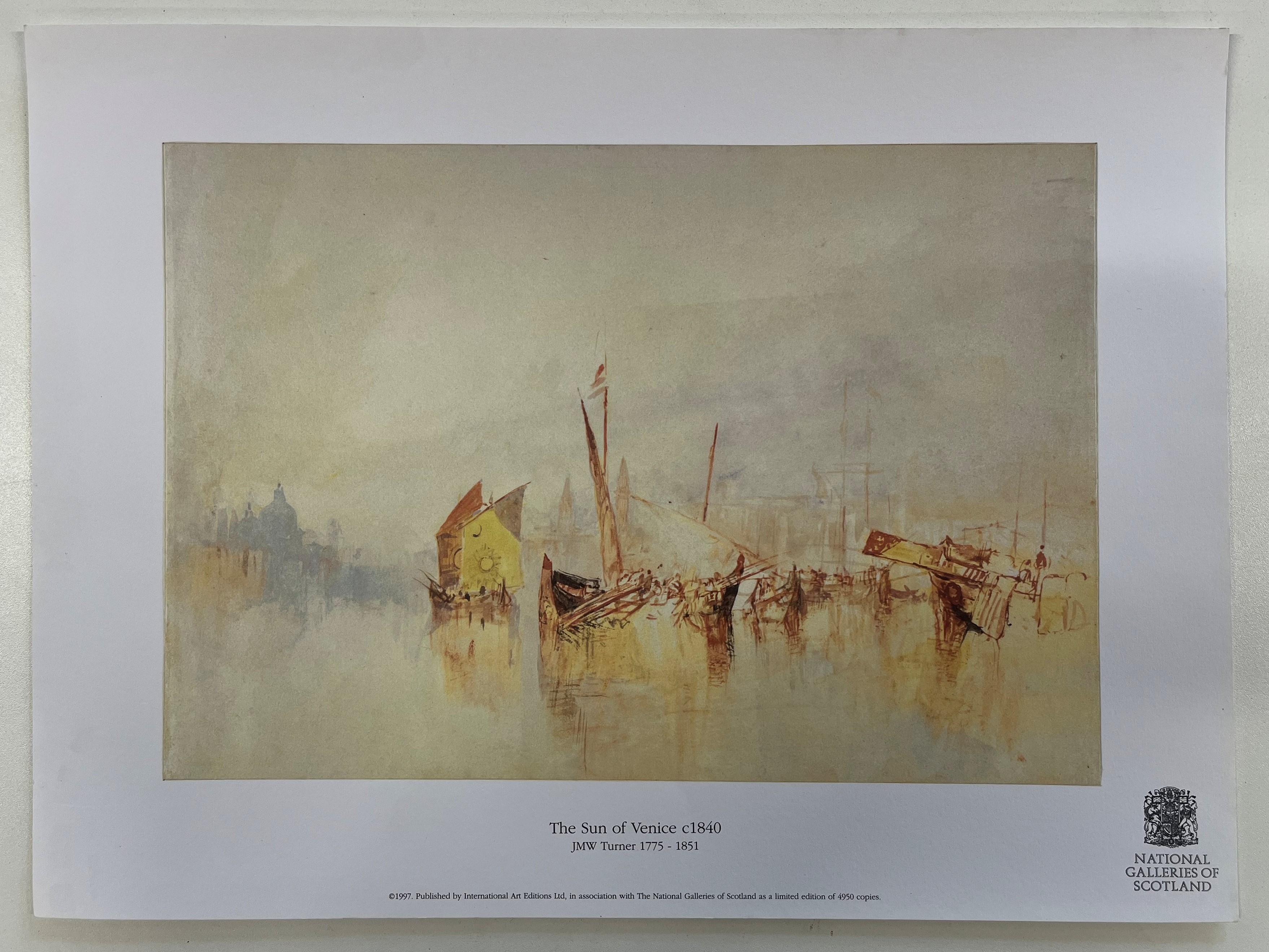 SIX VINTAGE 20TH CENTURY GALLERY POSTERS AFTER JMW TURNER - Image 11 of 19