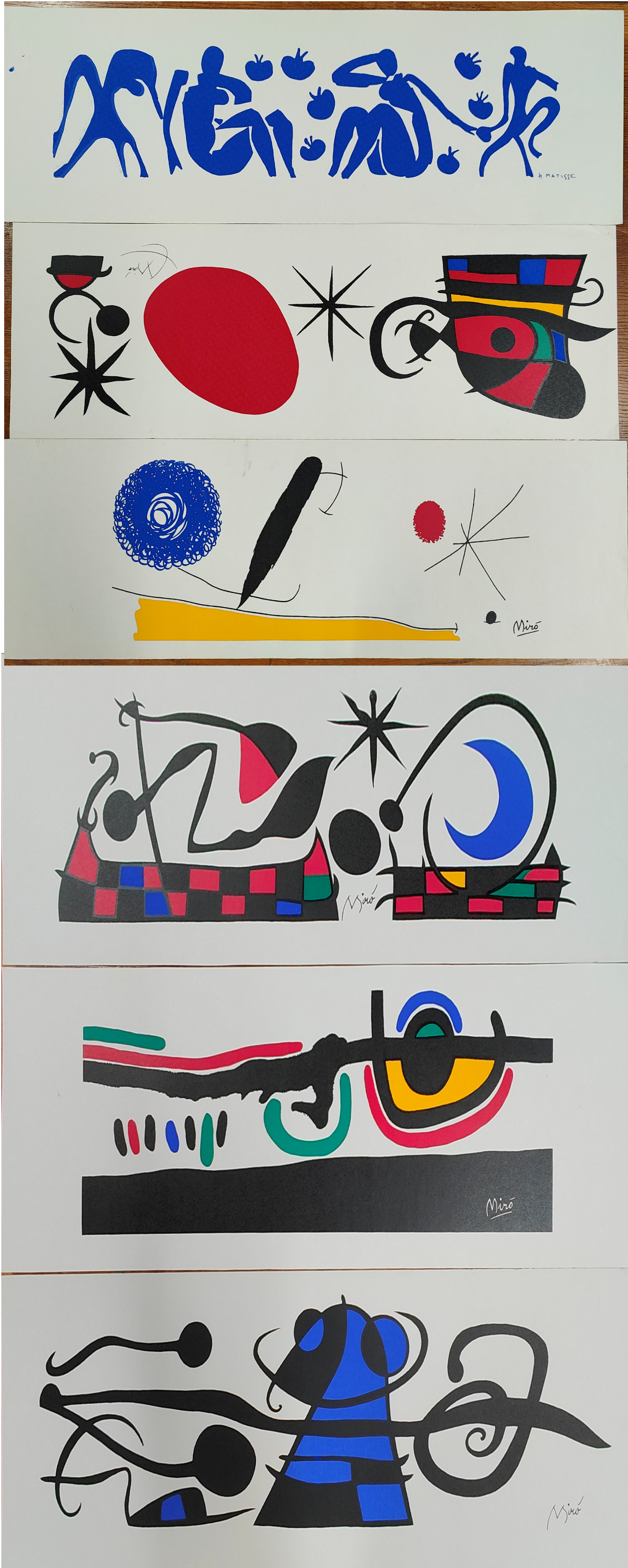 SIX LITHOGRAPHS ON PAPER AFTER JOAN MIRO COMPOSITIONS