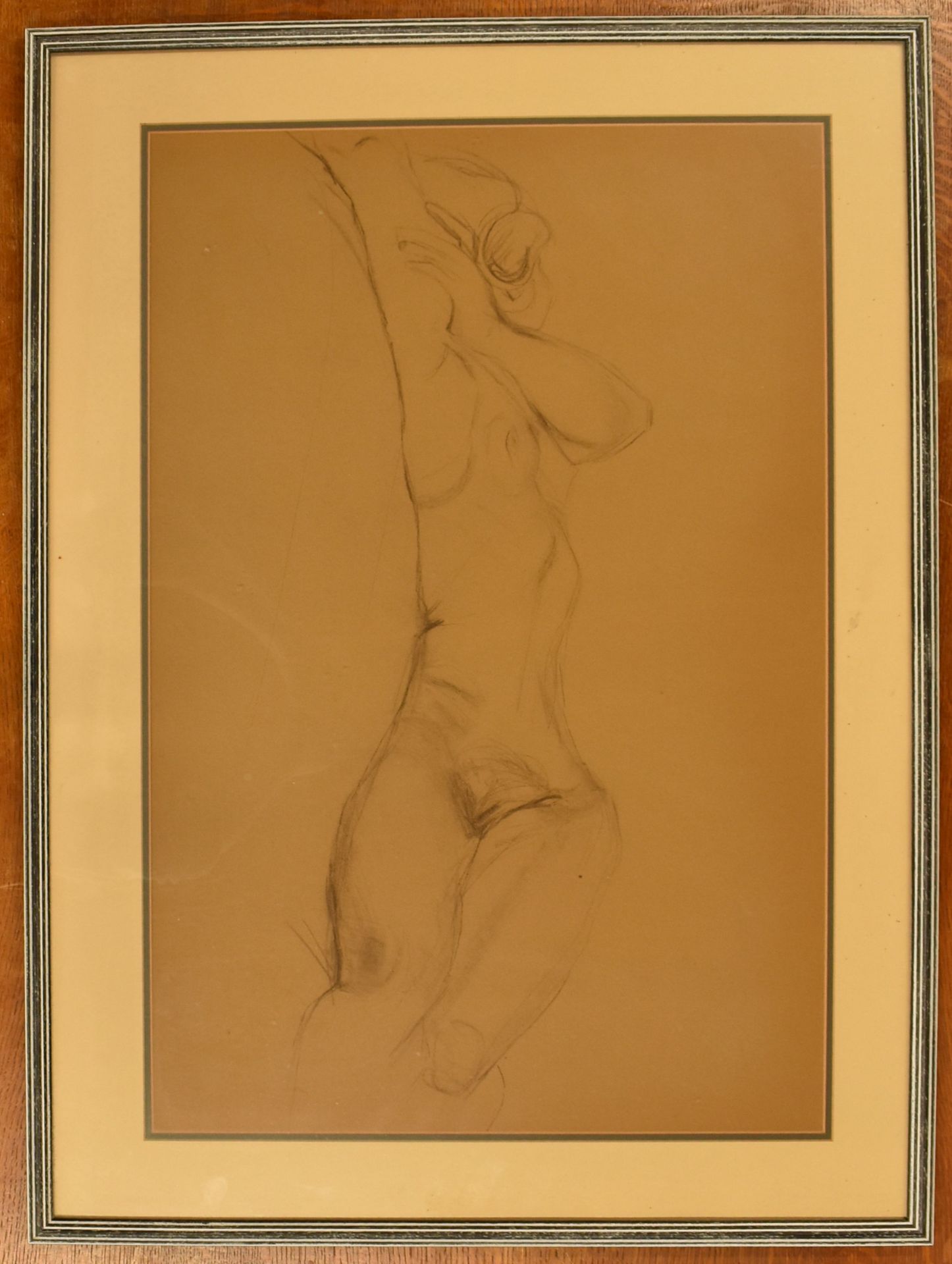 THREE 20TH CENTURY CHARCOAL ON PAPER NUDE LIFE DRAWINGS - Image 8 of 9