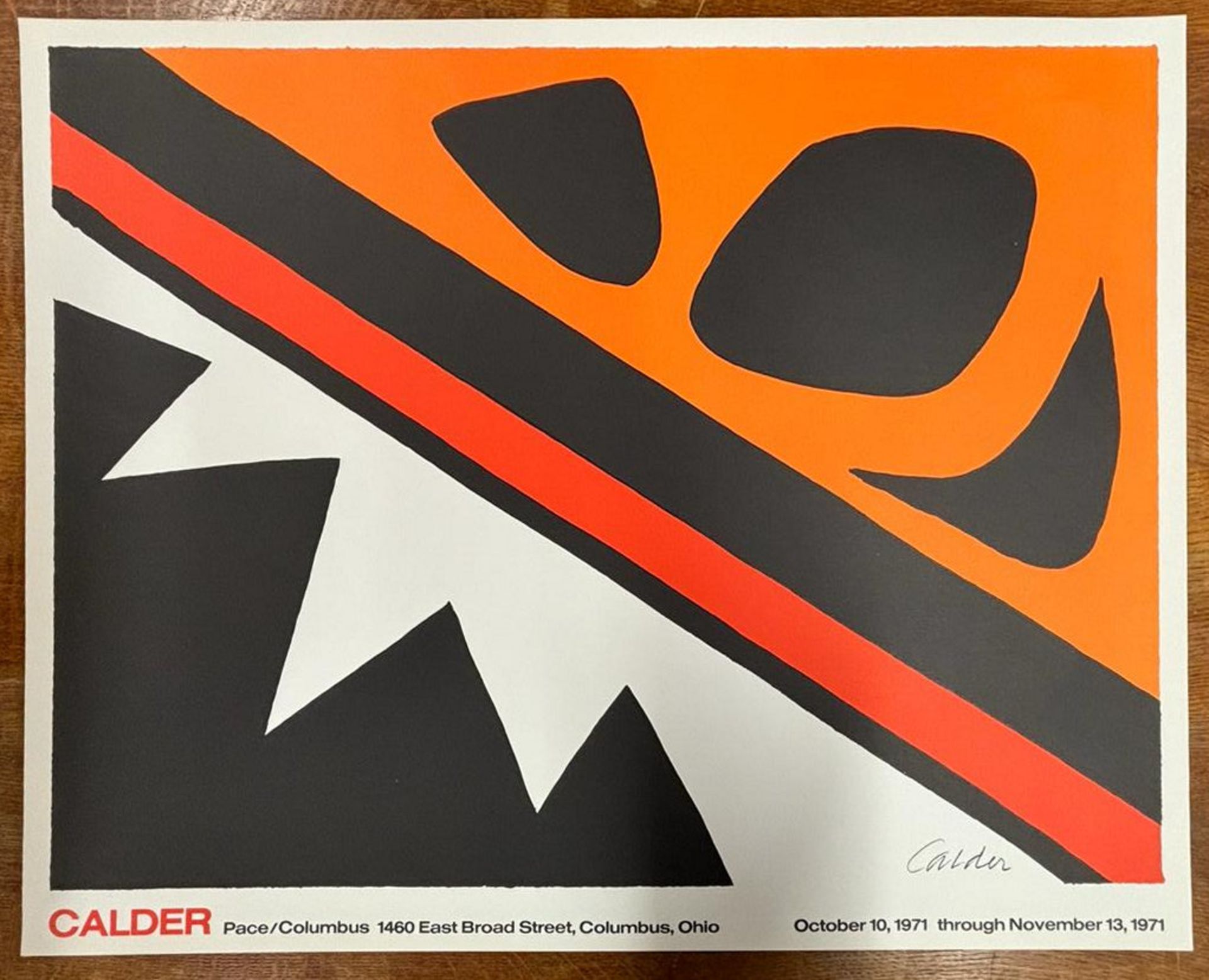 ALEXANDER CALDER - CALDER PACE / COLUMBUS 1971 POSTER