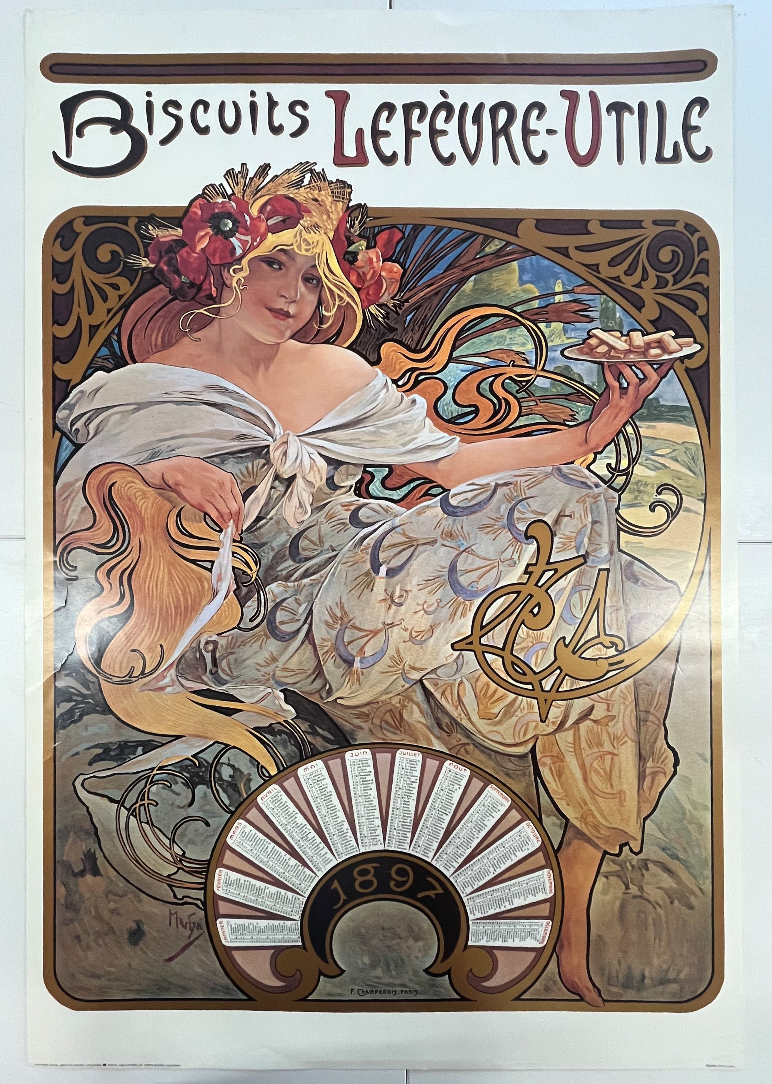 ALPHONSE MUCHA - BISCUITS LEFEVRE-UTILE LITHOGRAPH - Image 2 of 6