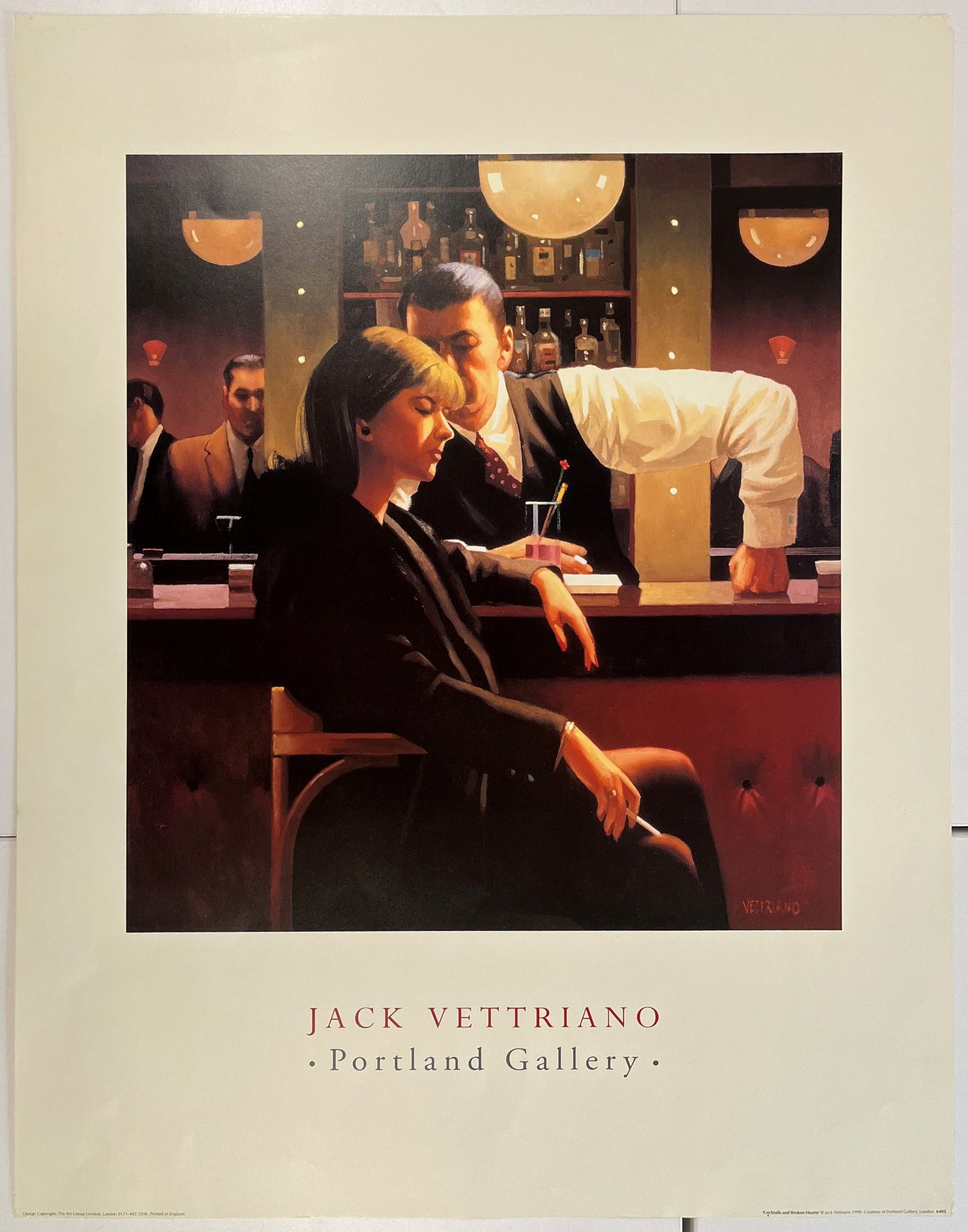 THREE VINTAGE 1990S JACK VETTRIANO GALLERY POSTERS T/W ANOTHER - Image 2 of 13