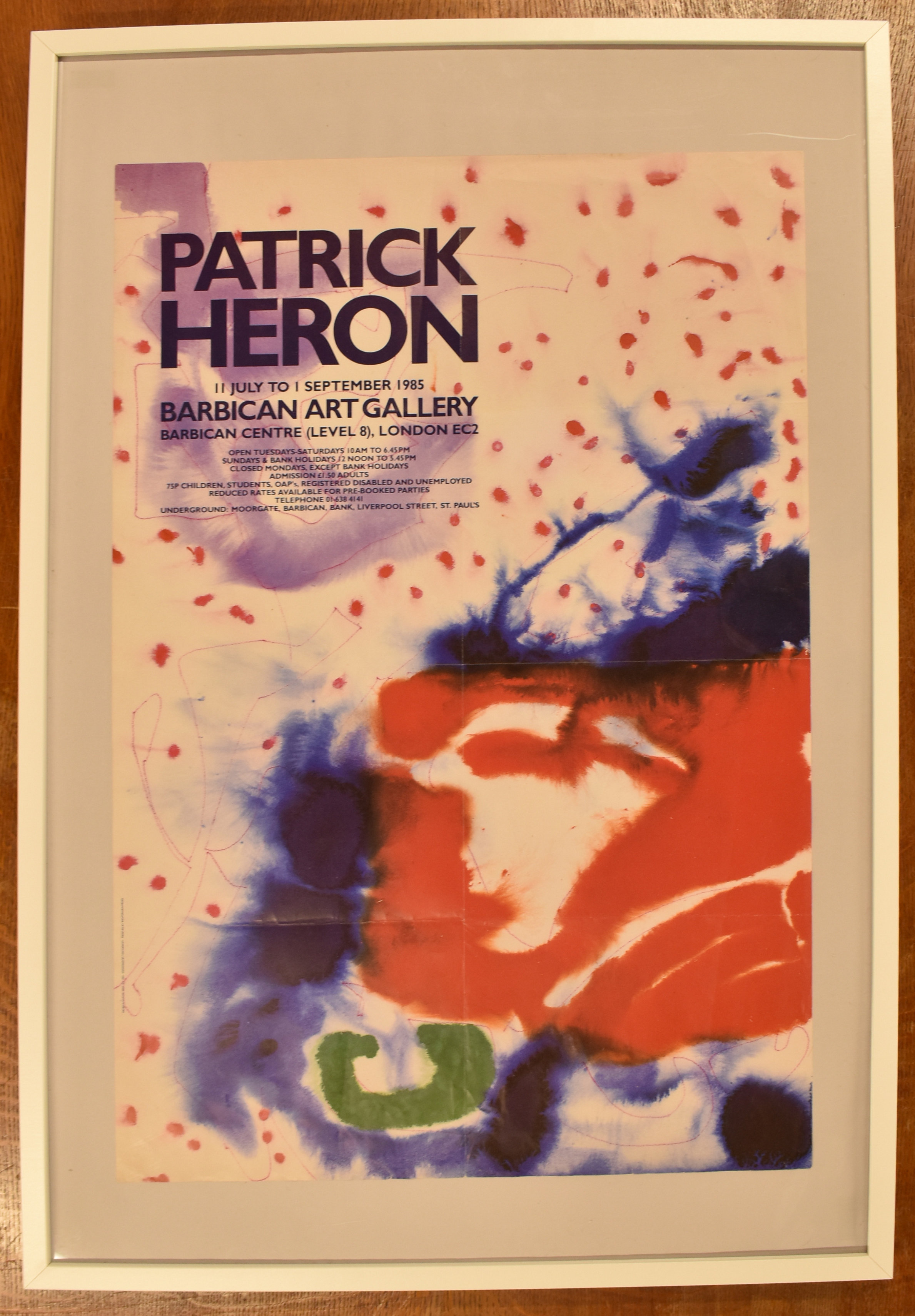 PATRICK HERON - VINTAGE BARBICAN ART GALLERY EXHIBITION POSTER - Image 2 of 4