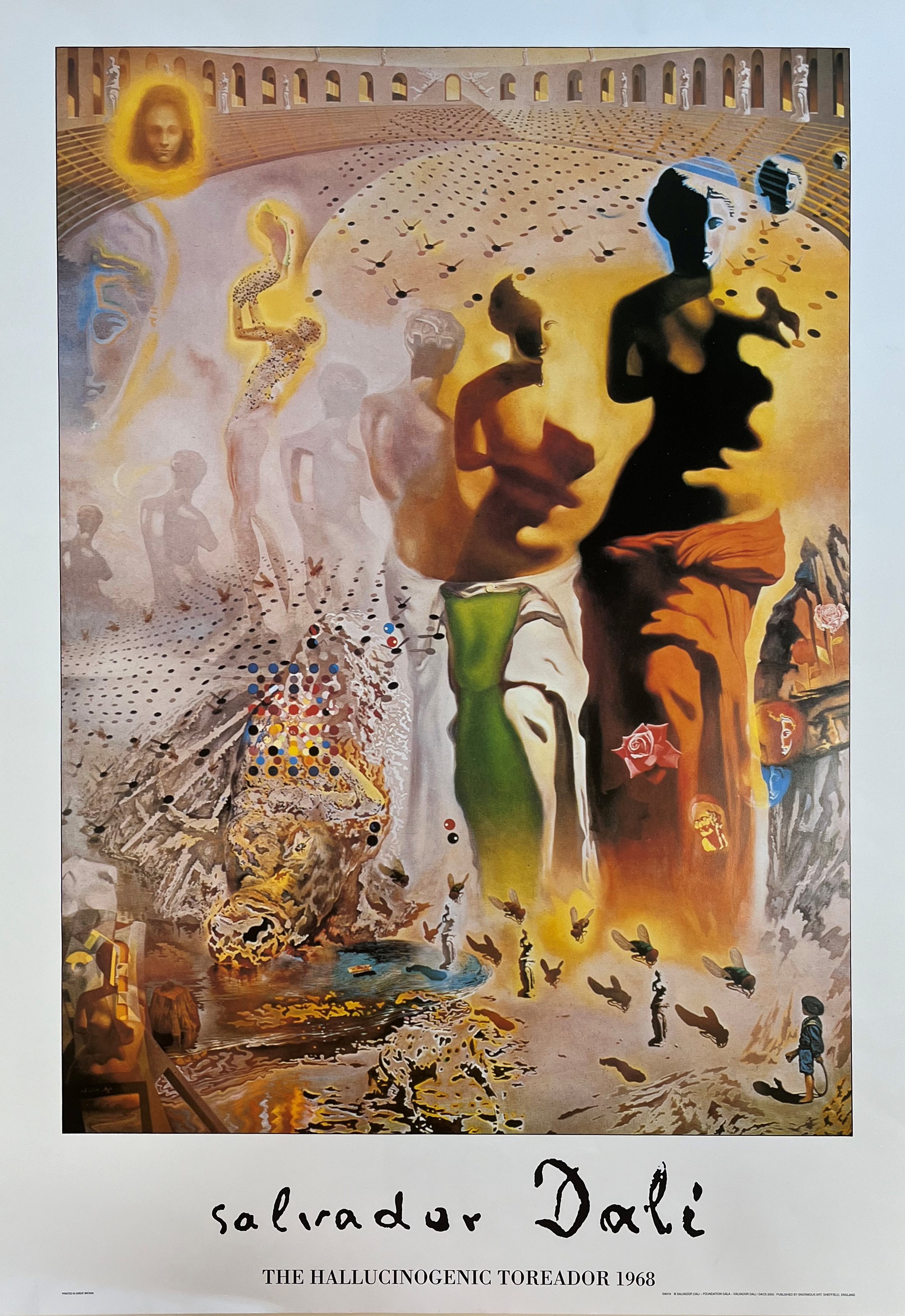 FIVE VINTAGE SALVADOR DALI GALLERY POSTERS - Image 3 of 17