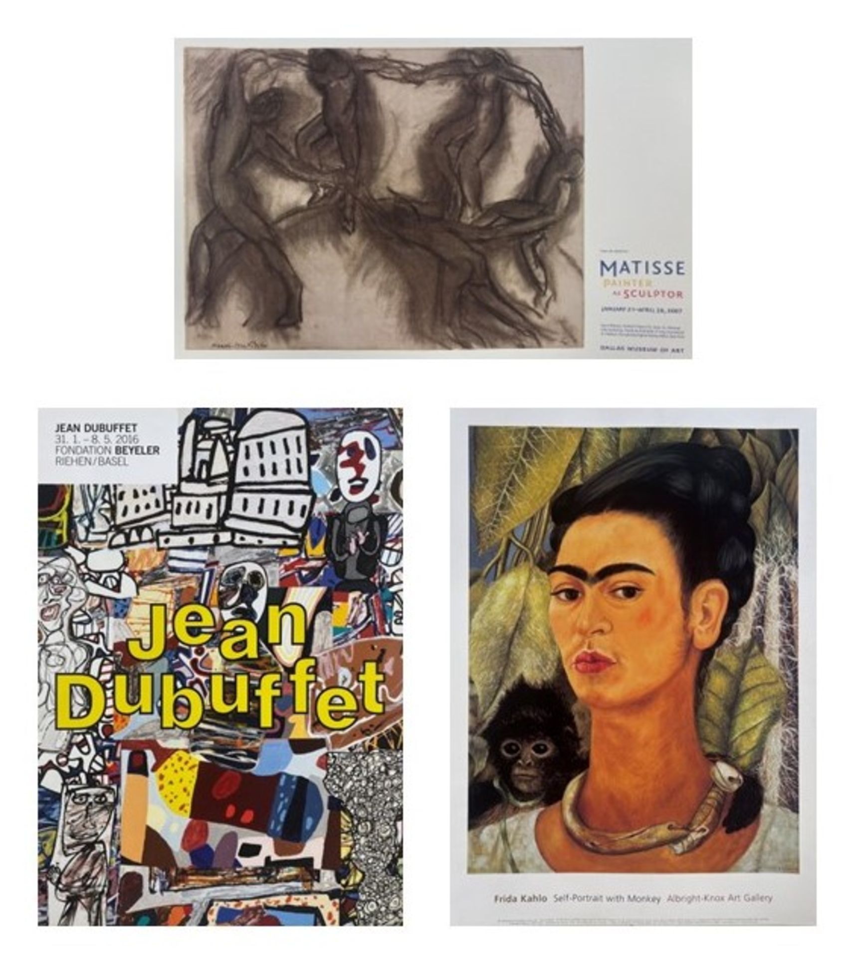 H. MATISSE/F. KAHLO/J. DUBUFFET/D. LEVINE - EXHIBTION POSTERS - Image 2 of 10