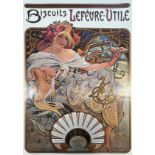 ALPHONSE MUCHA - BISCUITS LEFEVRE-UTILE LITHOGRAPH