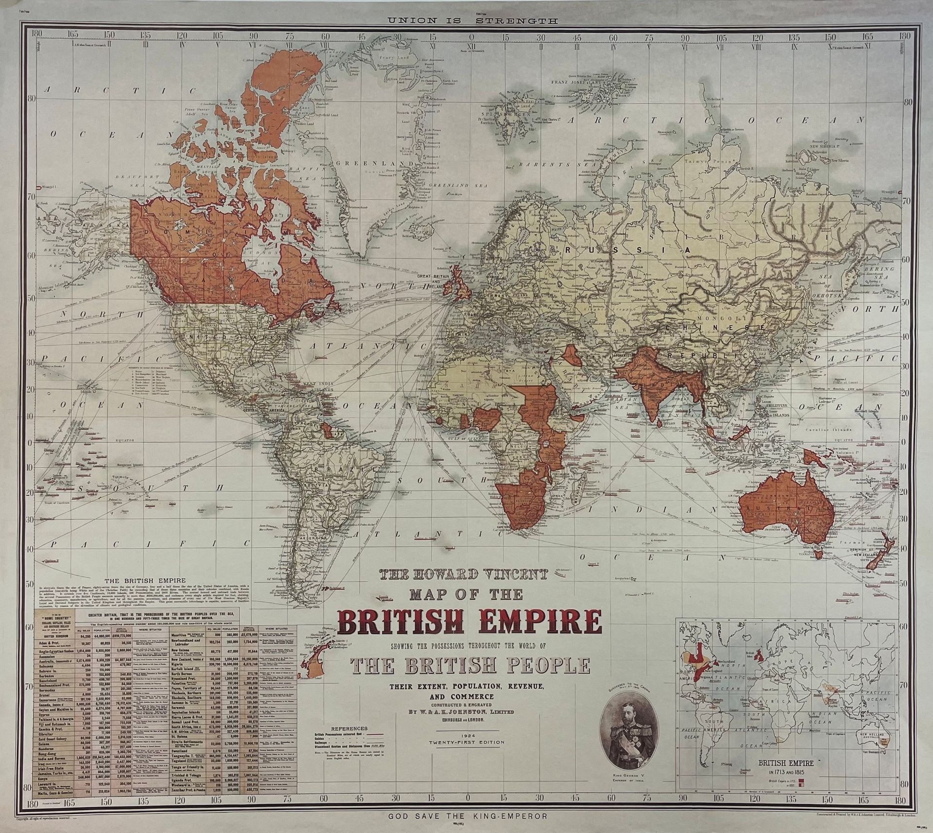 SEVEN CONIC PROJECTION MAPS T/W BRITISH EMPIRE MAPS - Bild 26 aus 27