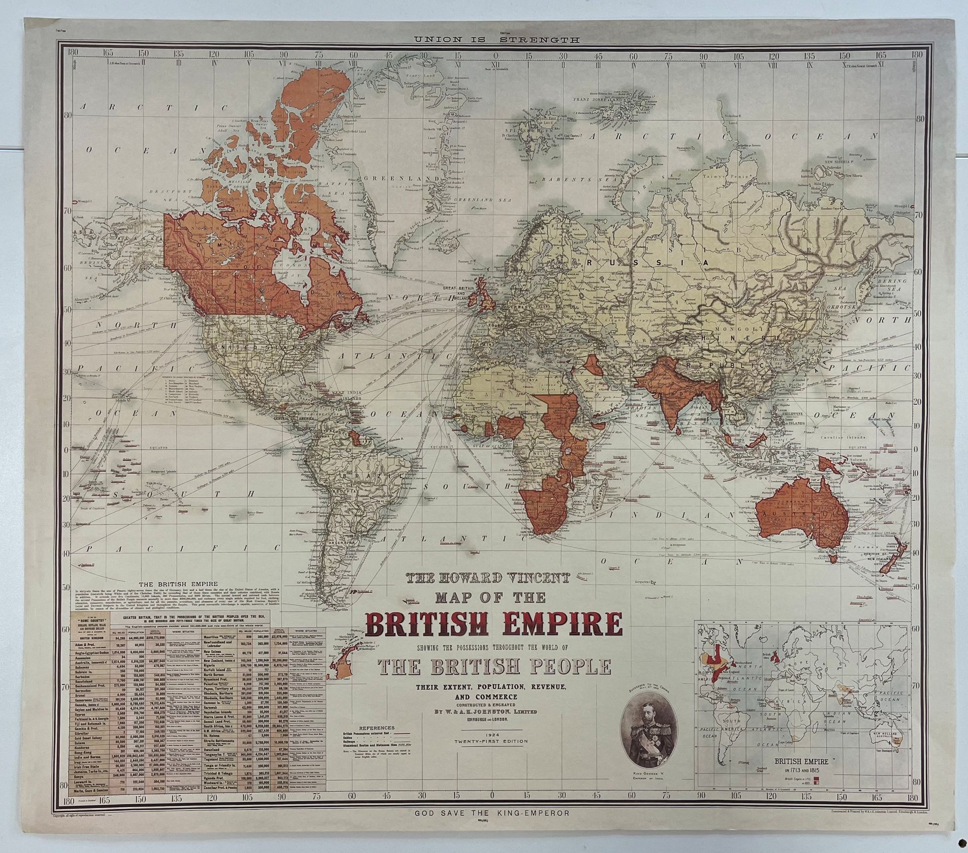 SEVEN CONIC PROJECTION MAPS T/W BRITISH EMPIRE MAPS - Bild 25 aus 27