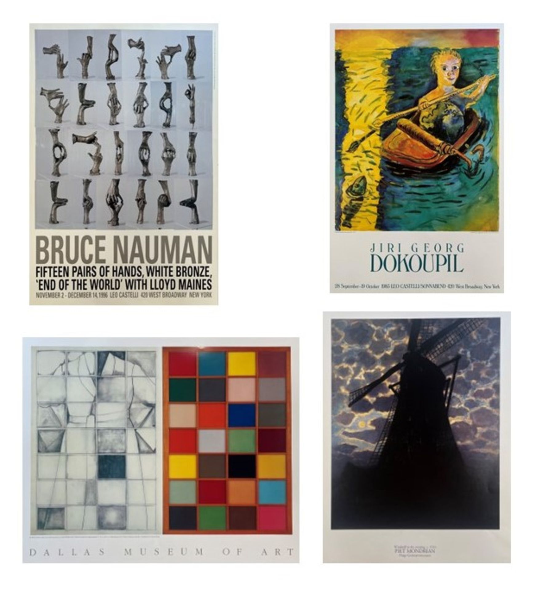 P. MONDRIAN/JIM DINE/J.G. DOKOUPIL/B.NAUMAN - EXHIBITION POSTERS