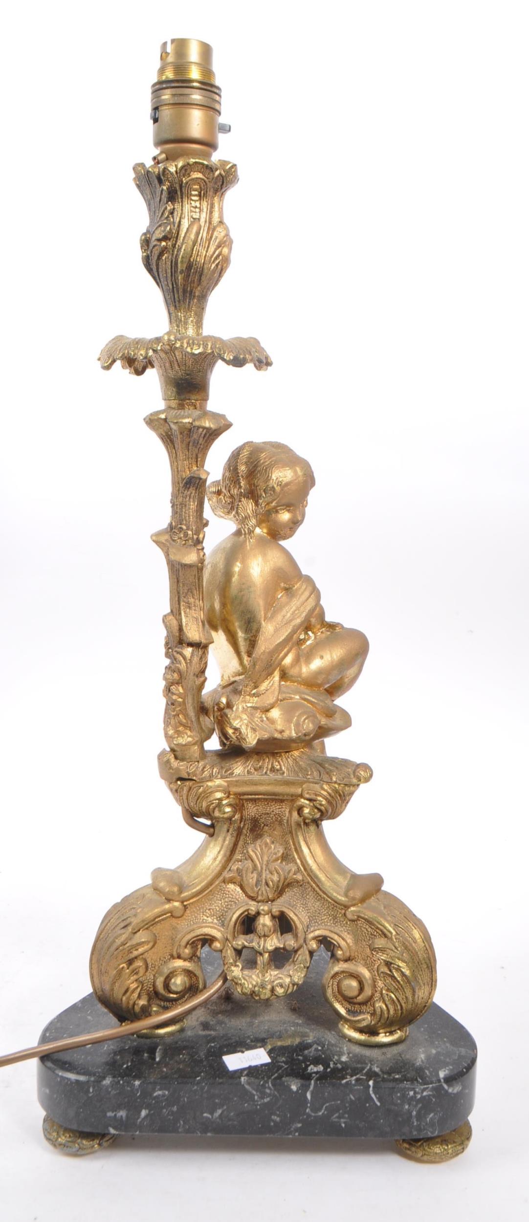 EARLY 20TH CENTURY NEOCLASSICAL GILT TABLE LAMP - Bild 5 aus 7