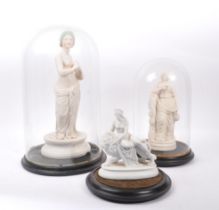 THREE VINTAGE 20TH CENTURY WHITE PORCELAIN STATUES