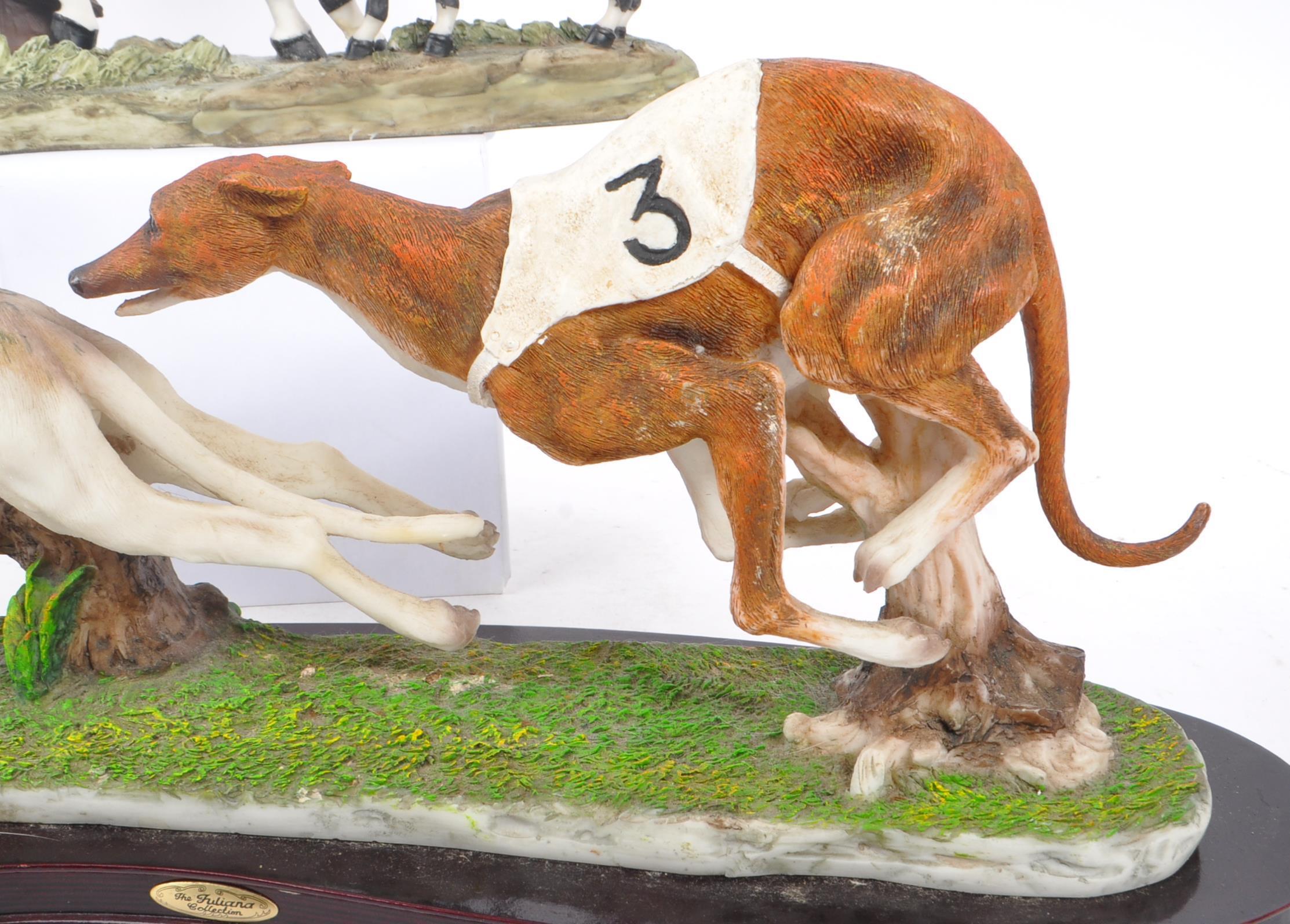 JULIANA COLLECTION - RACING GREYHOUNDS FIGURE W/ HORSE FIGURE - Image 4 of 6