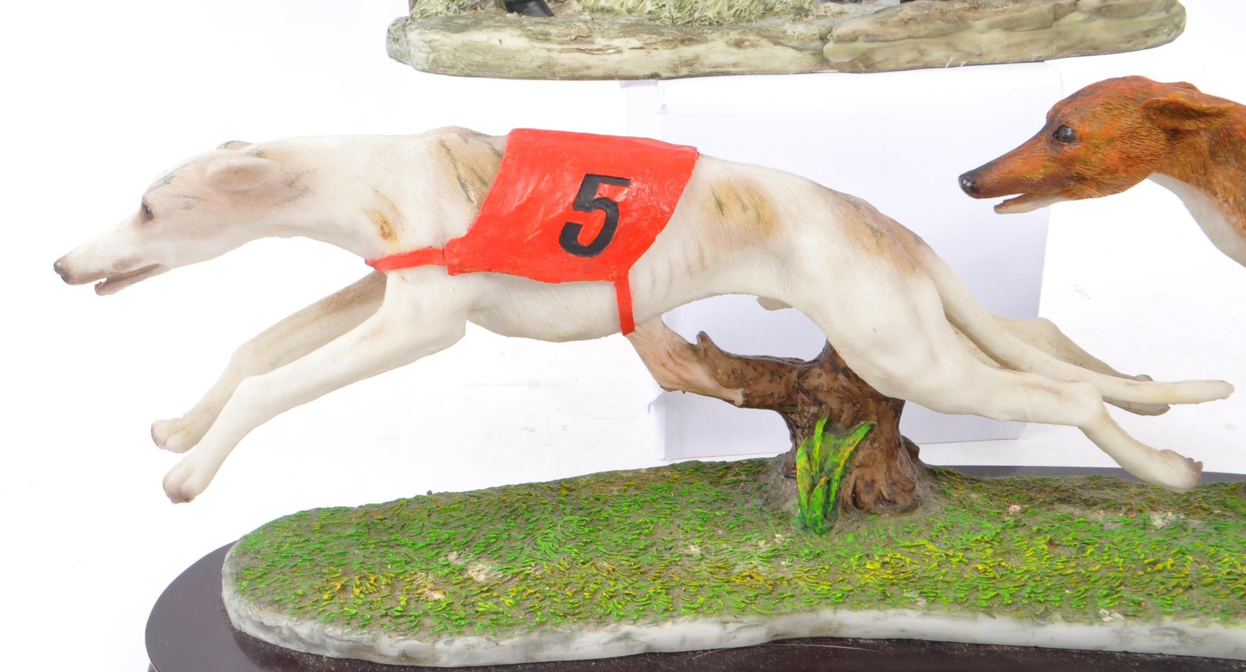 JULIANA COLLECTION - RACING GREYHOUNDS FIGURE W/ HORSE FIGURE - Image 3 of 6