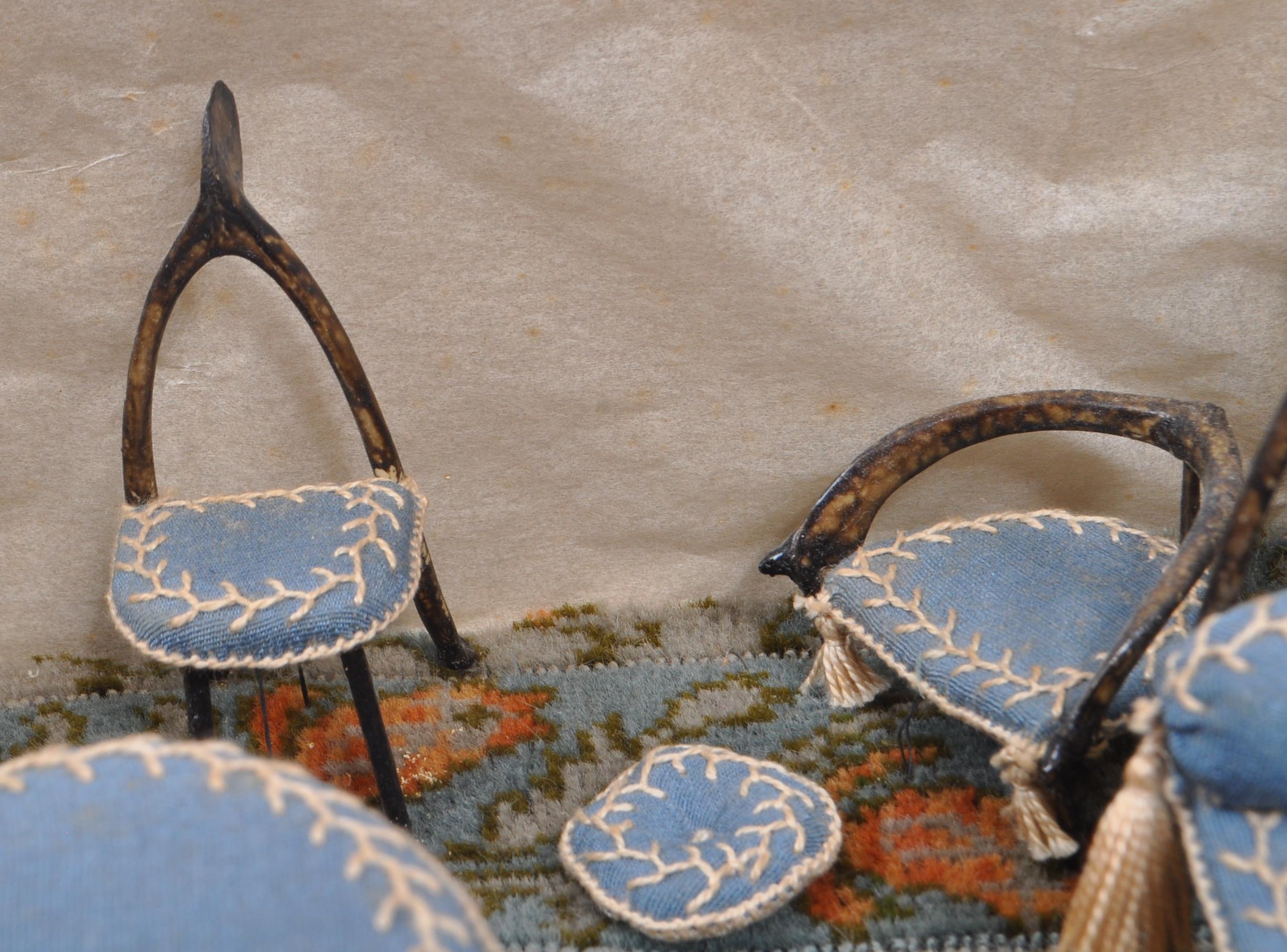 COLLECTION OF LATE 19TH CENTURY WISHBONE MINIATURE FURNITURE - Image 4 of 7