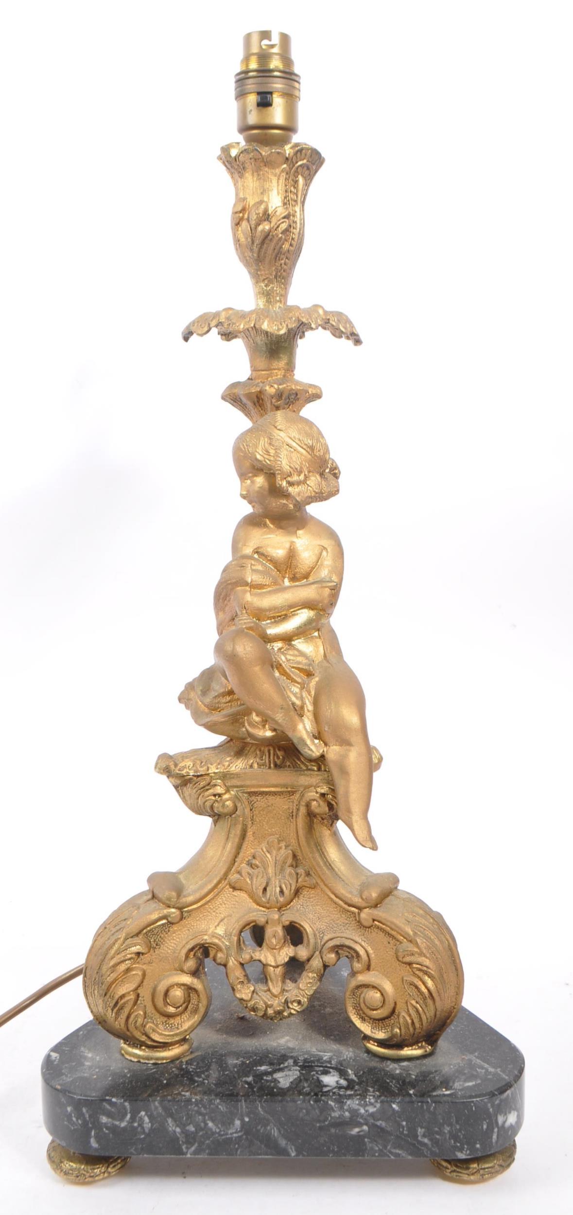 EARLY 20TH CENTURY NEOCLASSICAL GILT TABLE LAMP - Image 3 of 7