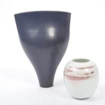 LAURENCE RYE - STUDIO POTTERY VASE STAMPED LR & OTHER VASE