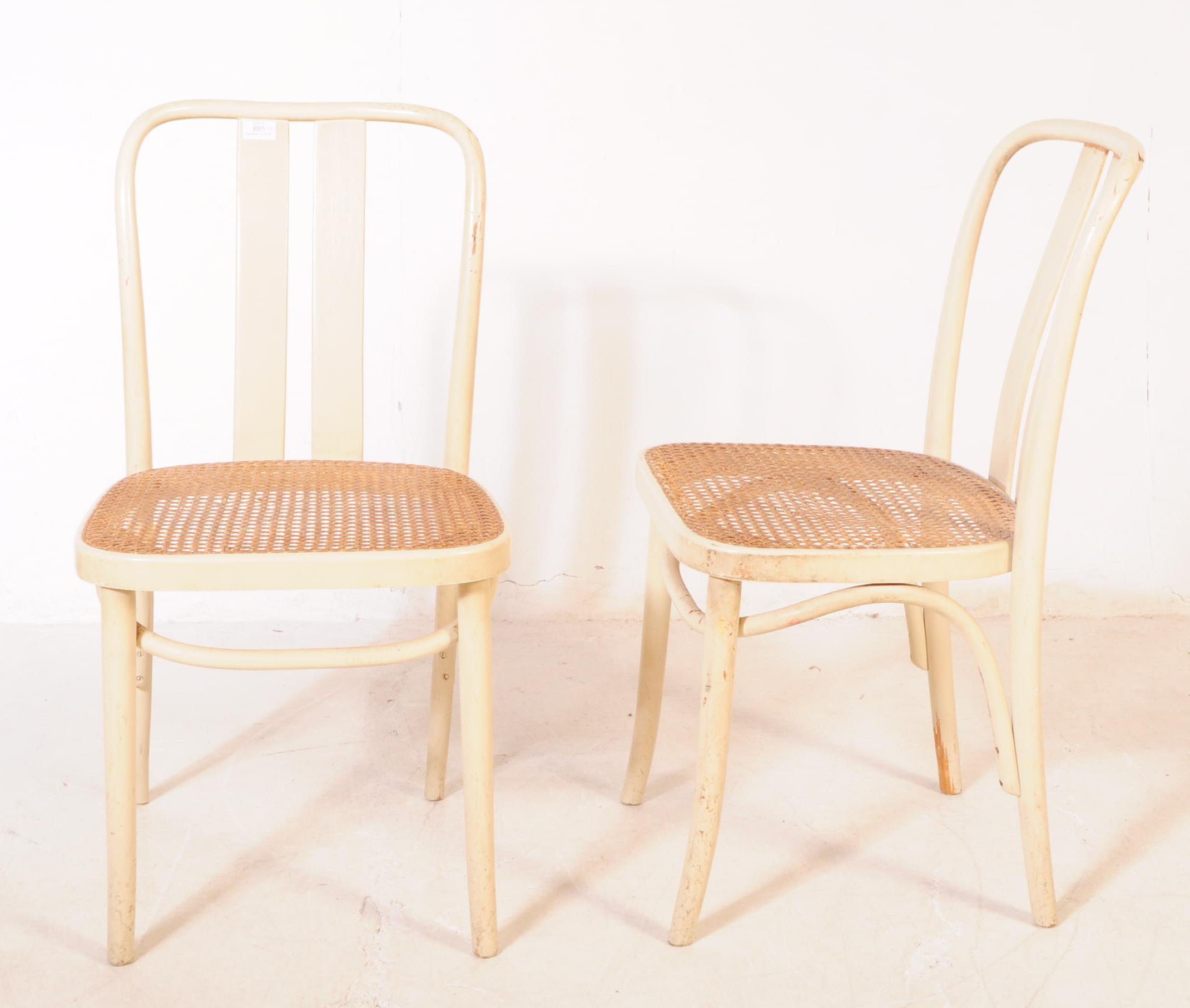 THONET MANNER - SIX BENTWOOD & RATTAN DINING CHAIRS - Image 2 of 3
