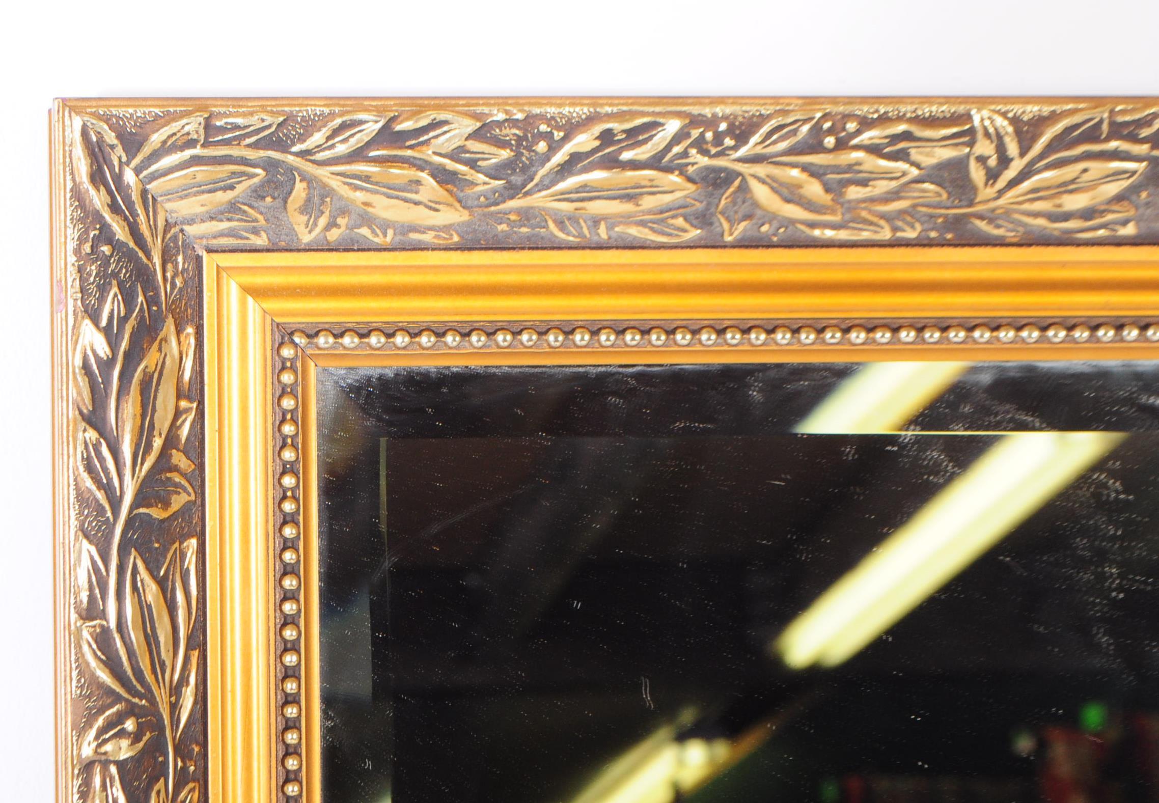 LARGE GILT FRAMED OVERMANTLE MIRROR - Image 2 of 3